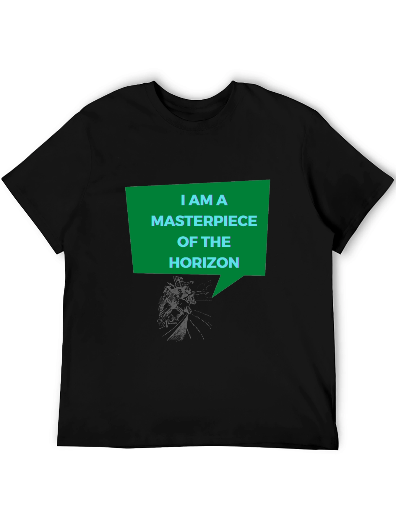 Black Masterpiece of the Horizon Graphic T-Shirt view 5
