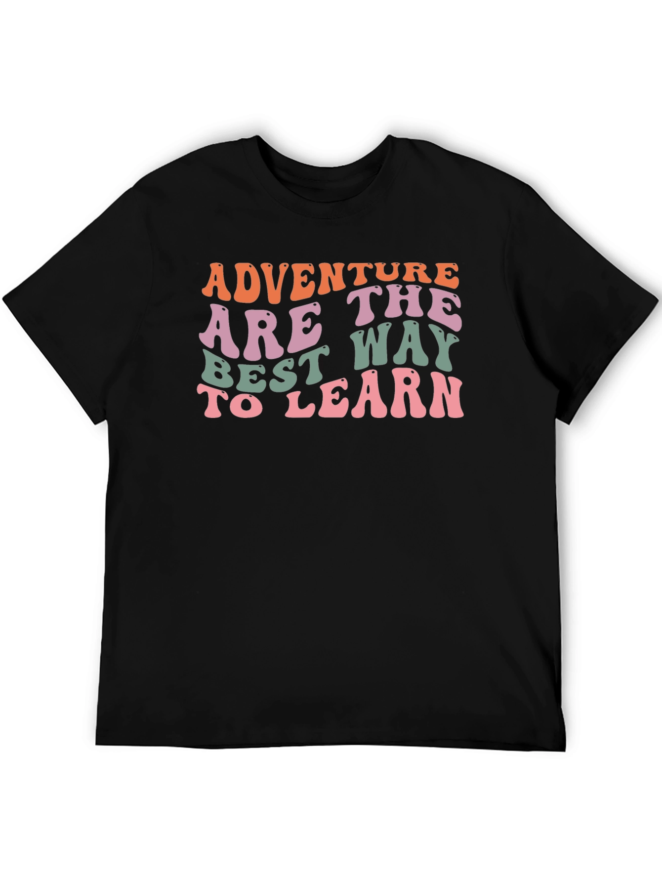 Black Adventure Is the Best Way to Learn Graphic Tee view 5