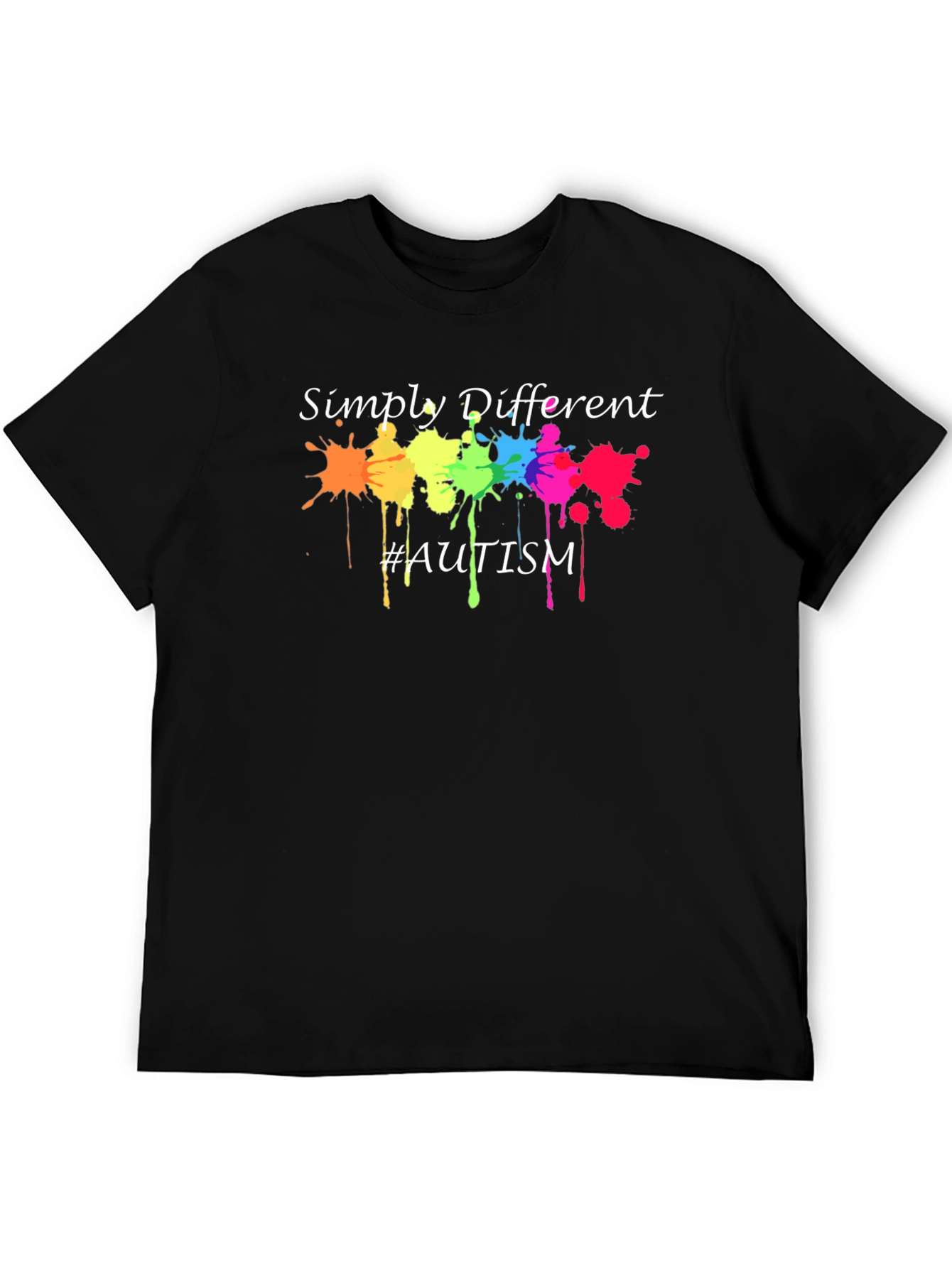 Black Simply Different Autism Awareness T-Shirt view 5