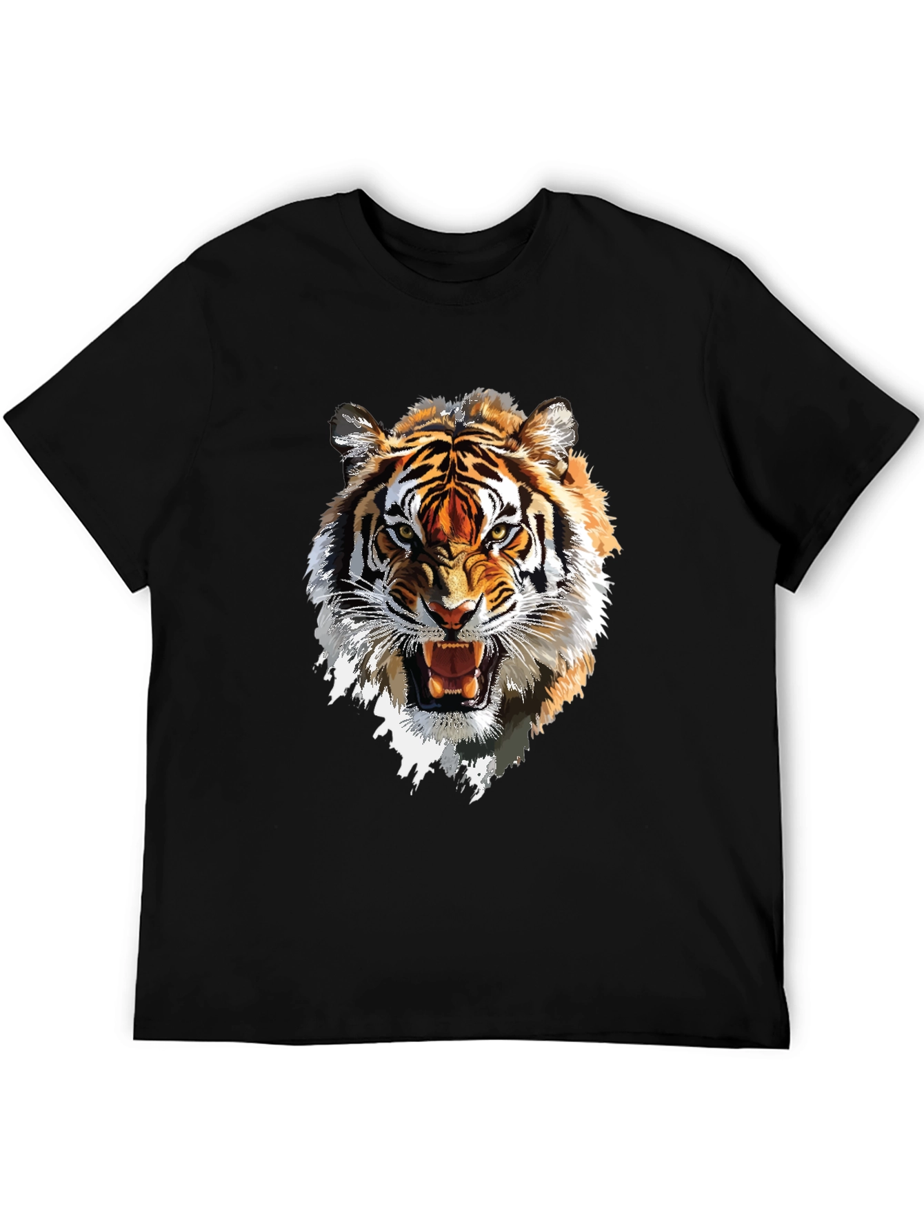 Black Tiger Graphic Tee - Bold Animal Print T-Shirt view 5