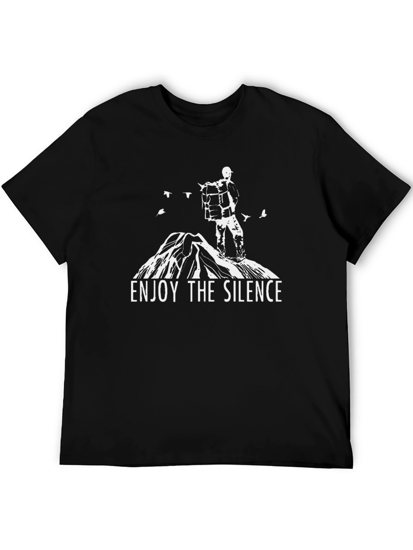 Black Enjoy The Silence Hiking T-Shirt view 5