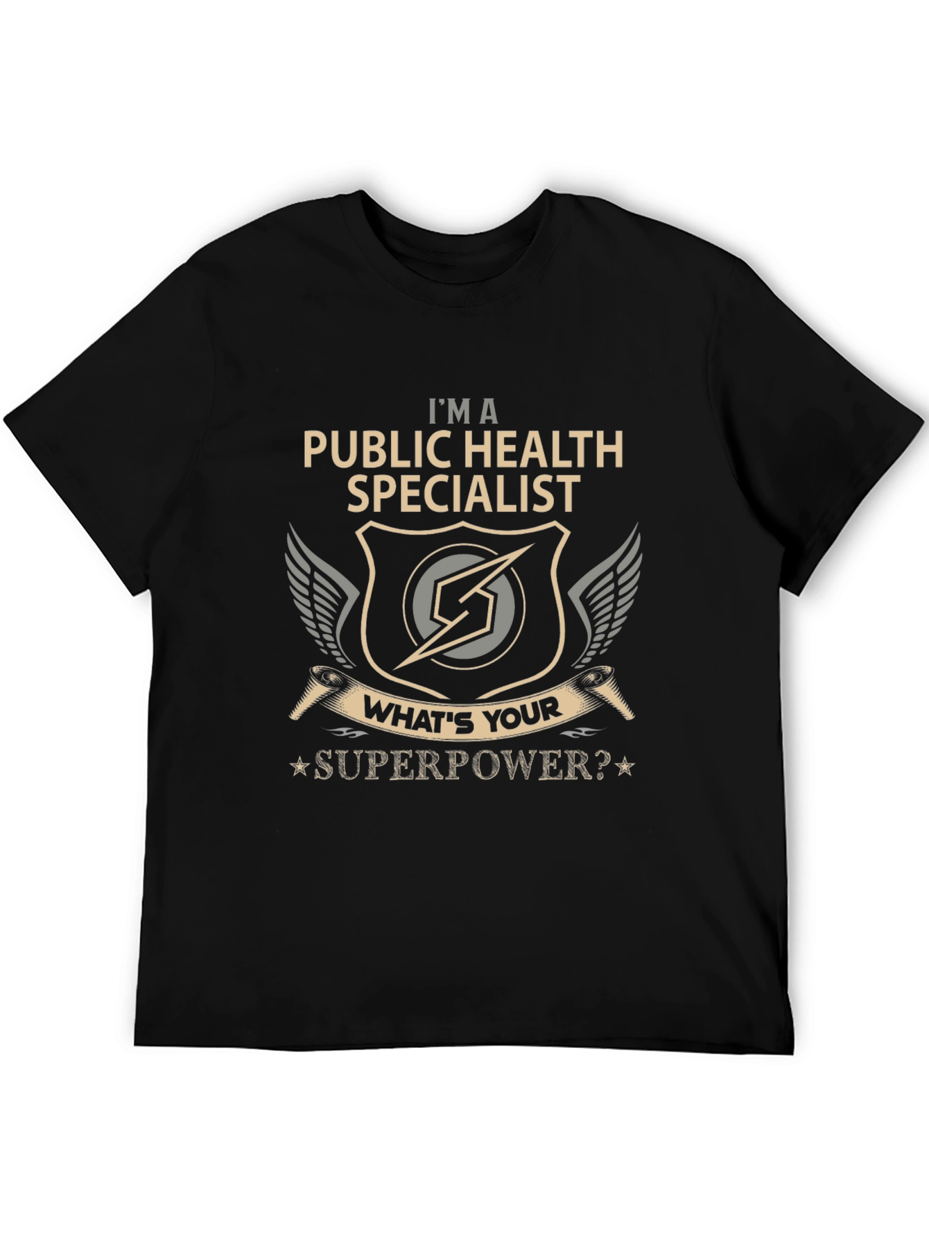 Black Public Health Specialist T-Shirt - What's Your Superpower? view 5