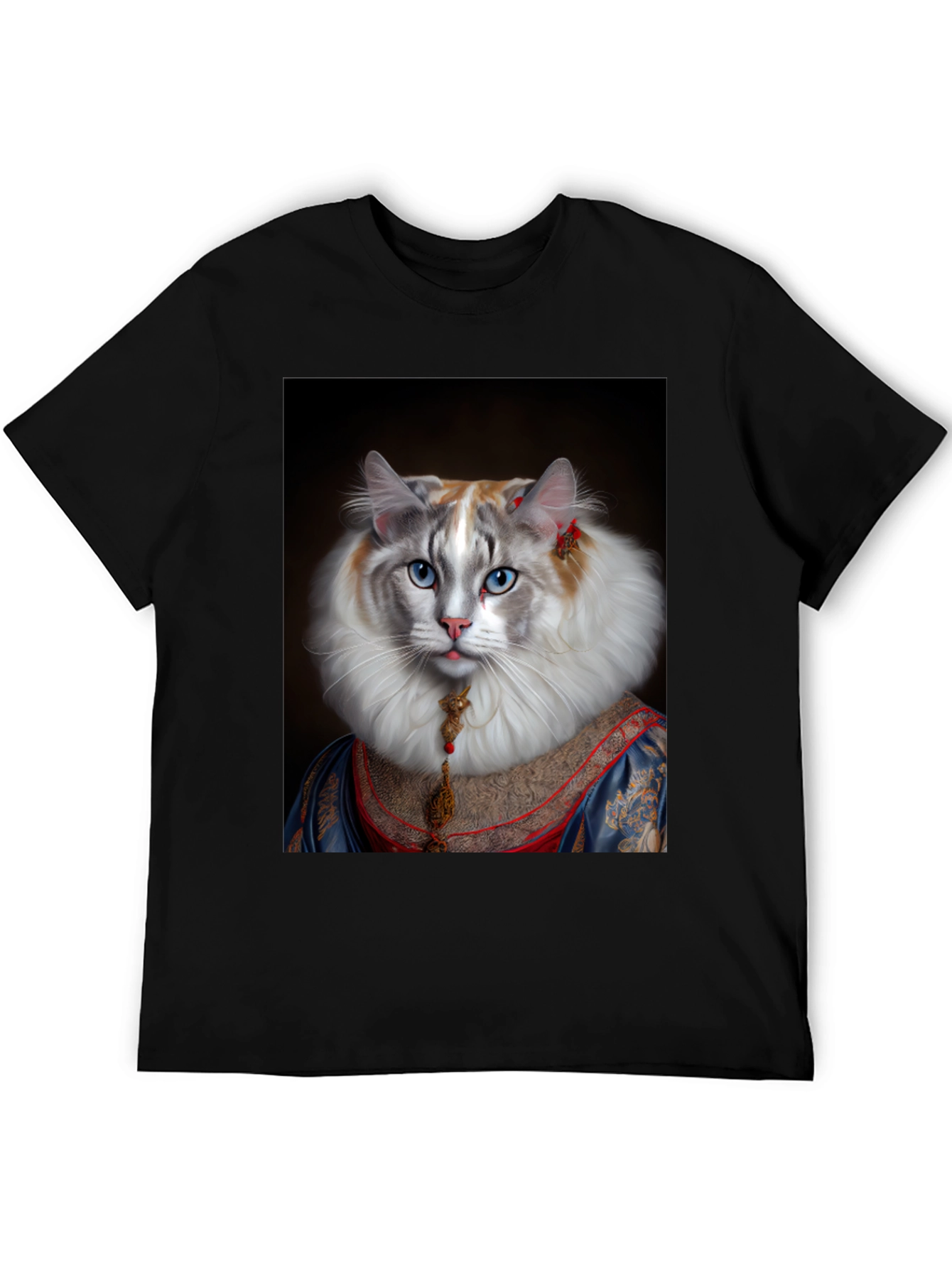 Black Cat Royalty Graphic T-Shirt - Unique Design view 5