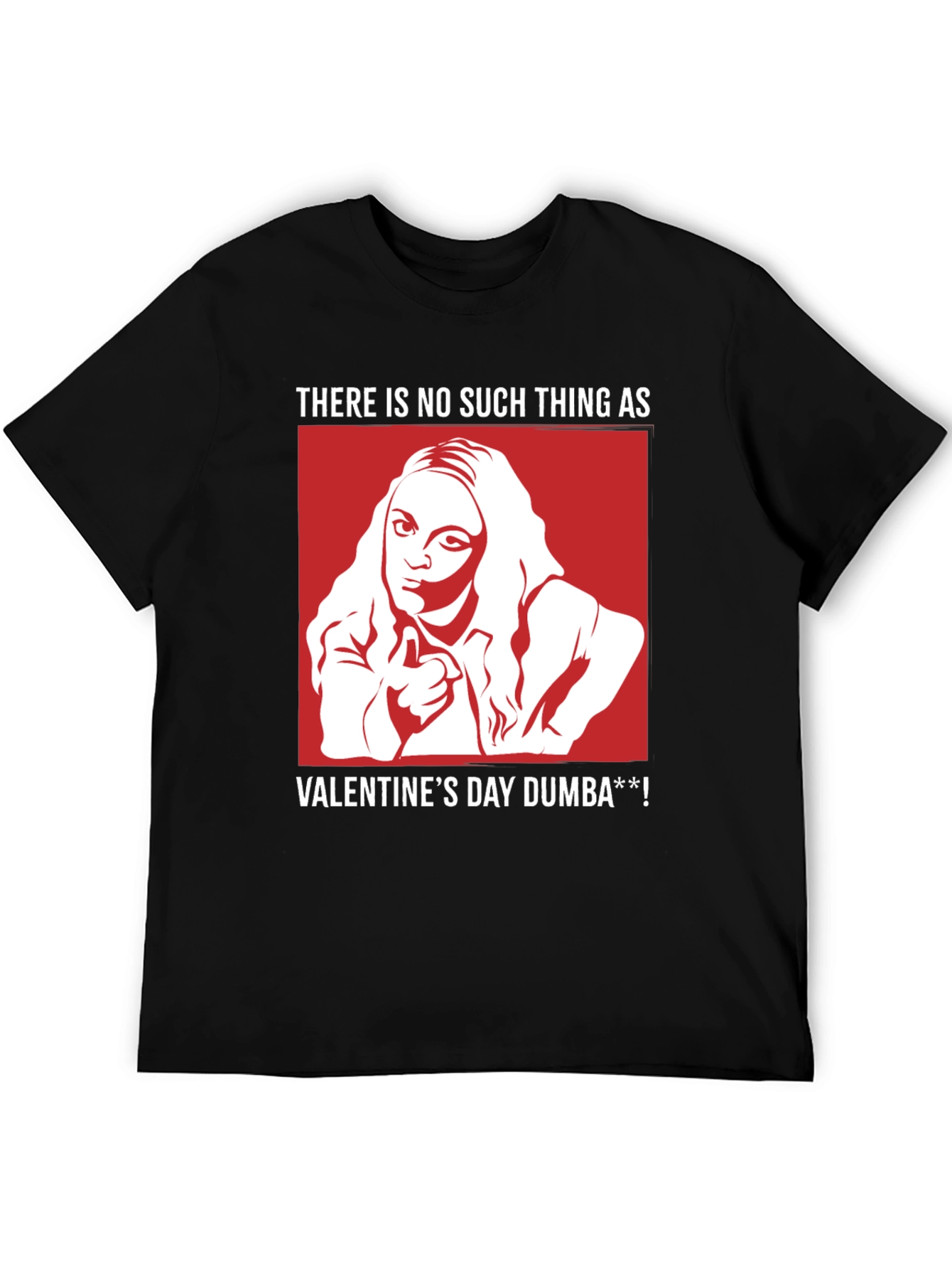 Black Mean Girls Valentine's Day T-Shirt view 5