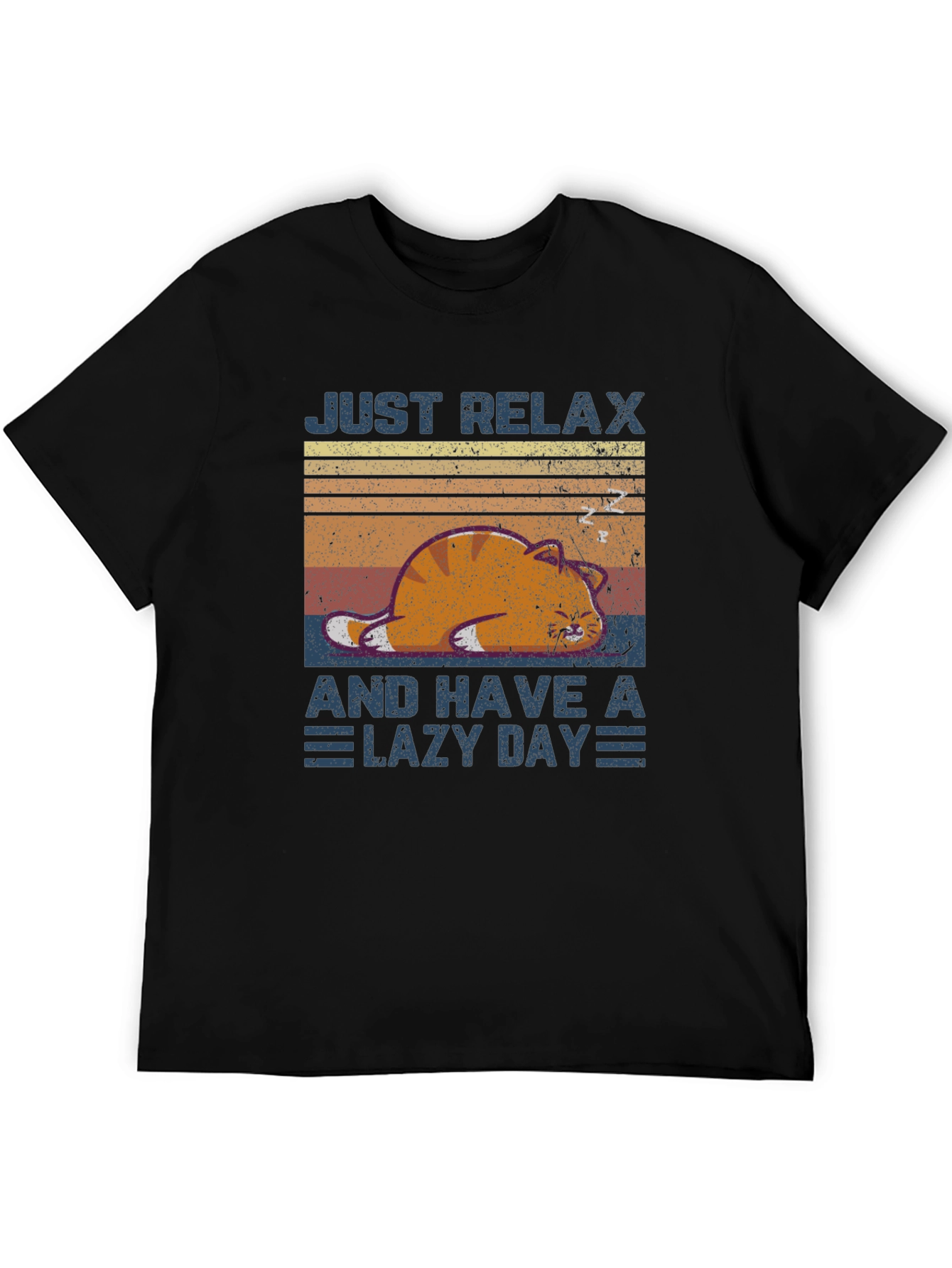 Black Just Relax Lazy Day T-Shirt view 5