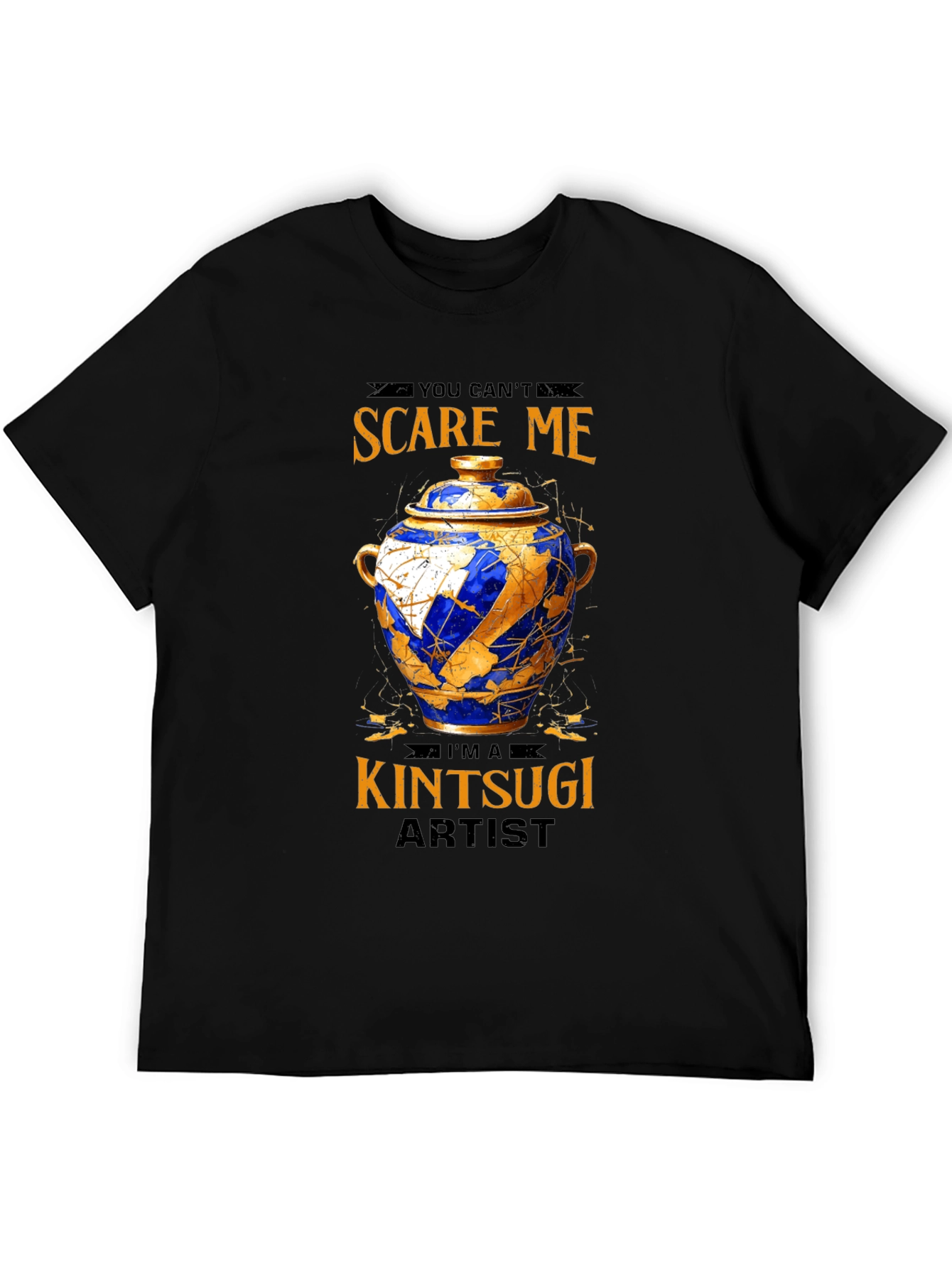 Black Kintsugi Artist Graphic T-Shirt view 5
