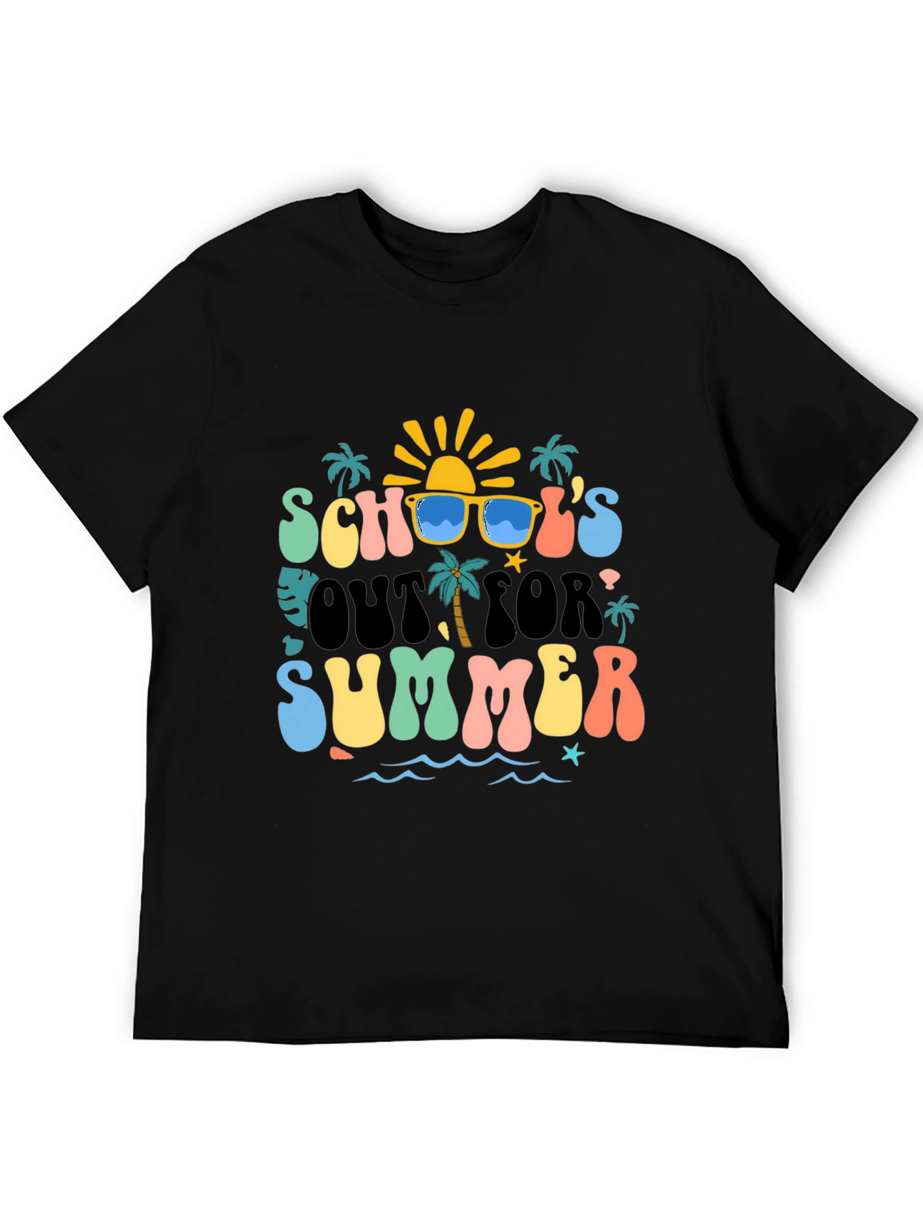Black School's Out for Summer T-Shirt view 5