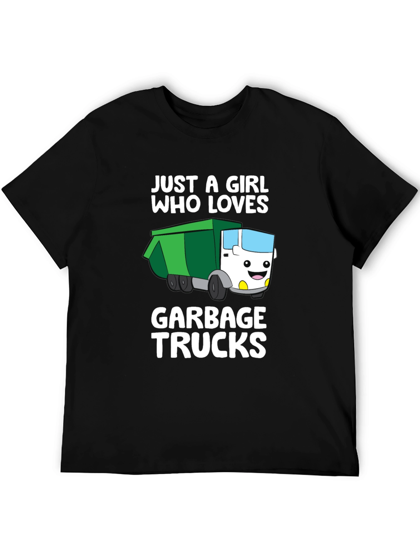 Black Girl Who Loves Garbage Trucks T-Shirt view 5