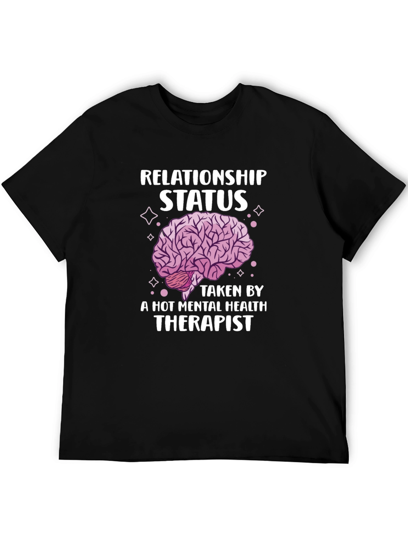 Black Relationship Status Taken By A Hot Mental Health Therapist T-Shirt view 5
