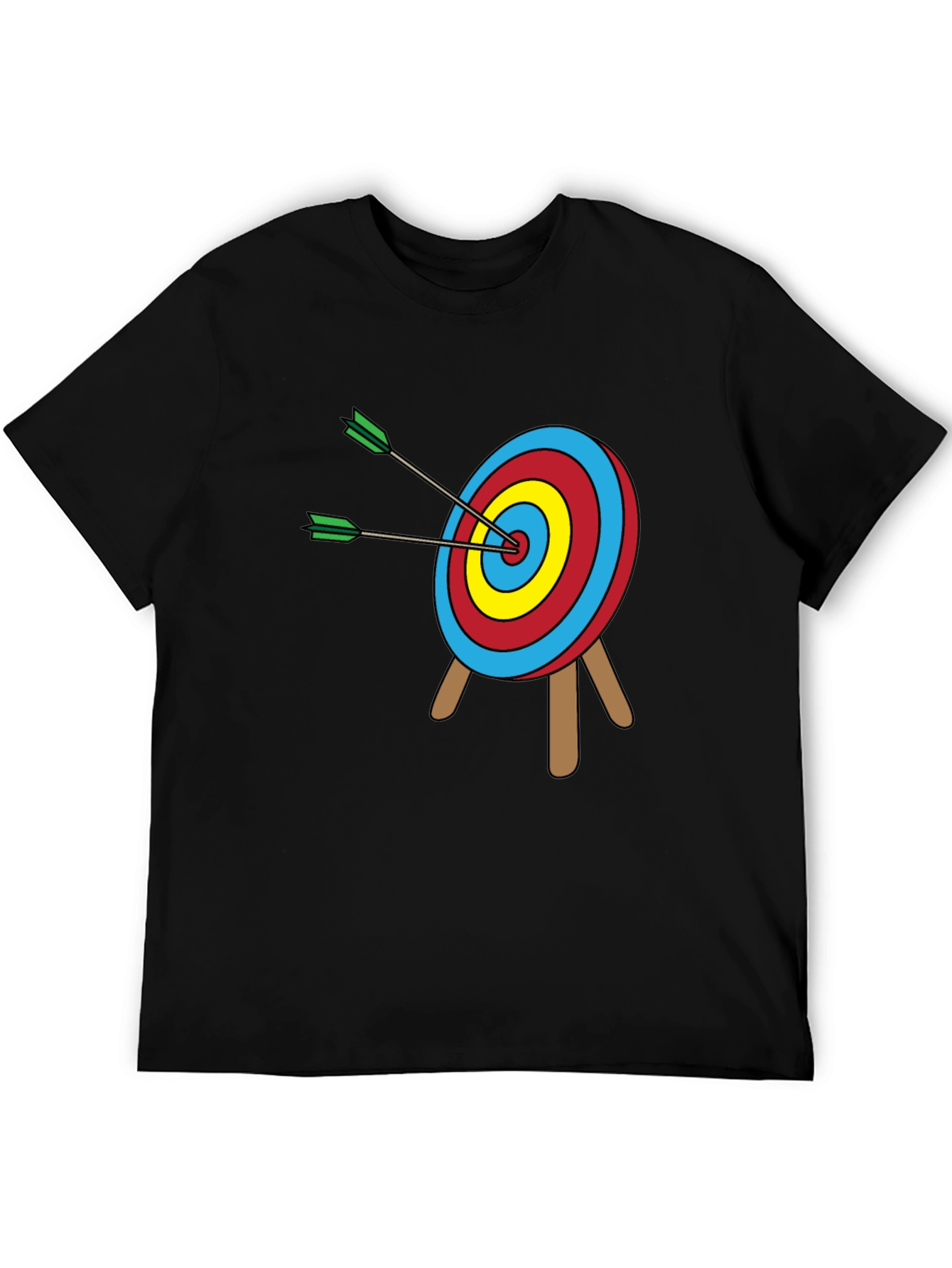 Black Archery Target T-Shirt: Bullseye Design view 5