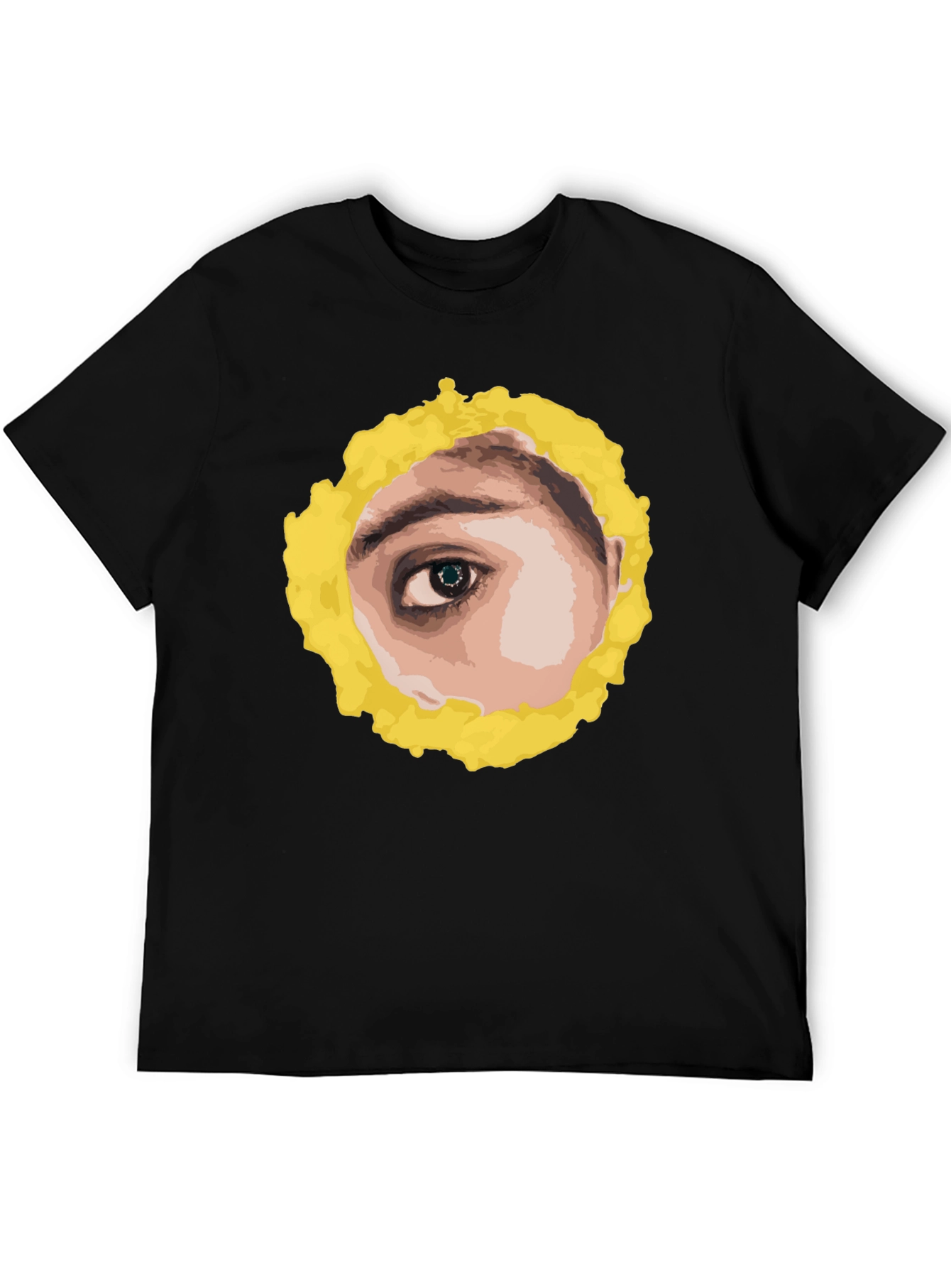 Black Eye See You Graphic Tee - Black Cotton T-Shirt view 5