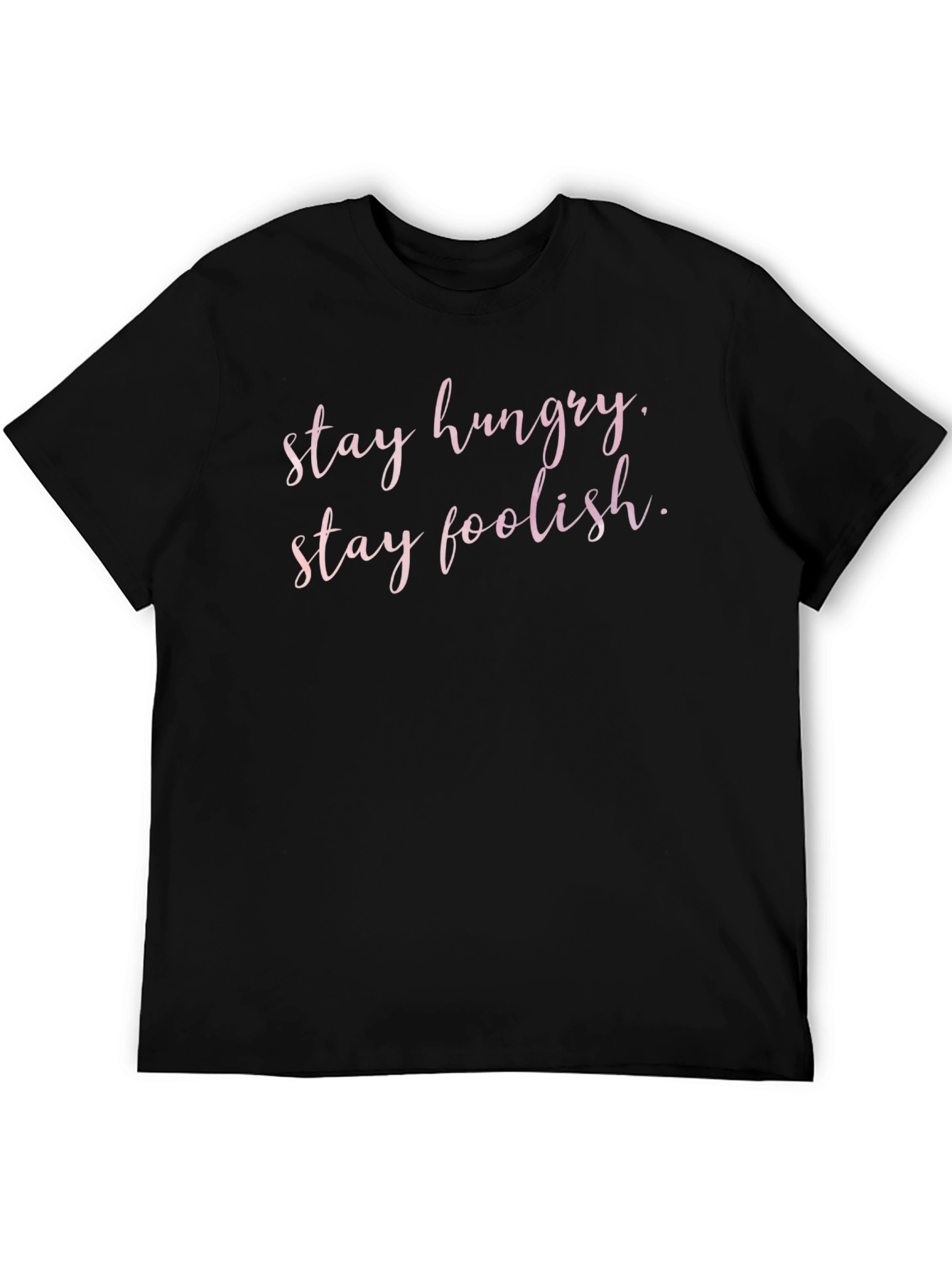 Black Stay Hungry Stay Foolish Graphic Tee - Black T-Shirt view 5