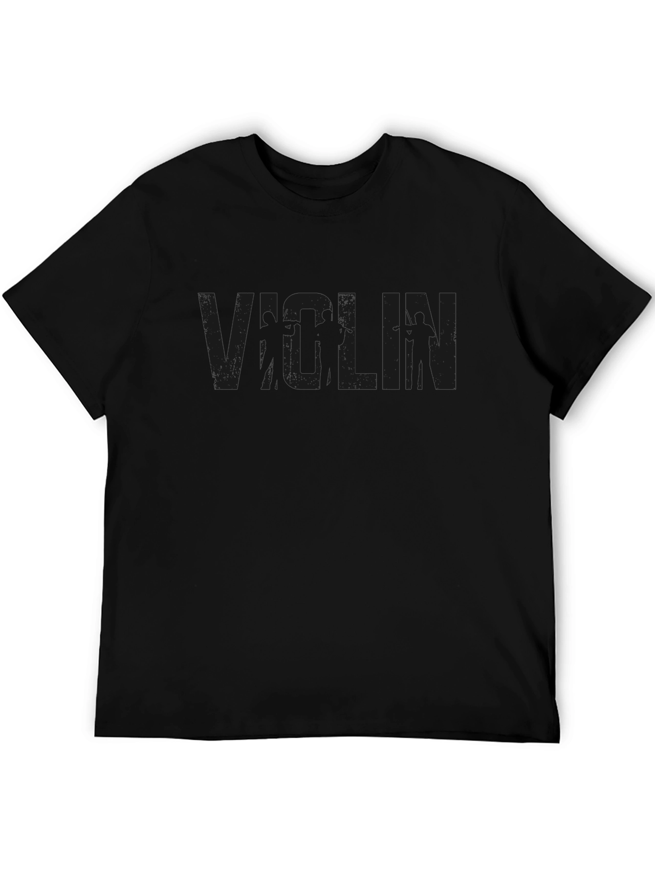Black Black Violin T-Shirt - Musical Instrument Graphic Tee view 5