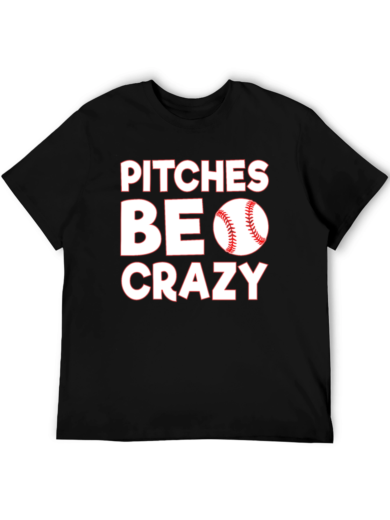 Black Pitches Be Crazy Black Cotton Graphic T-Shirt view 5