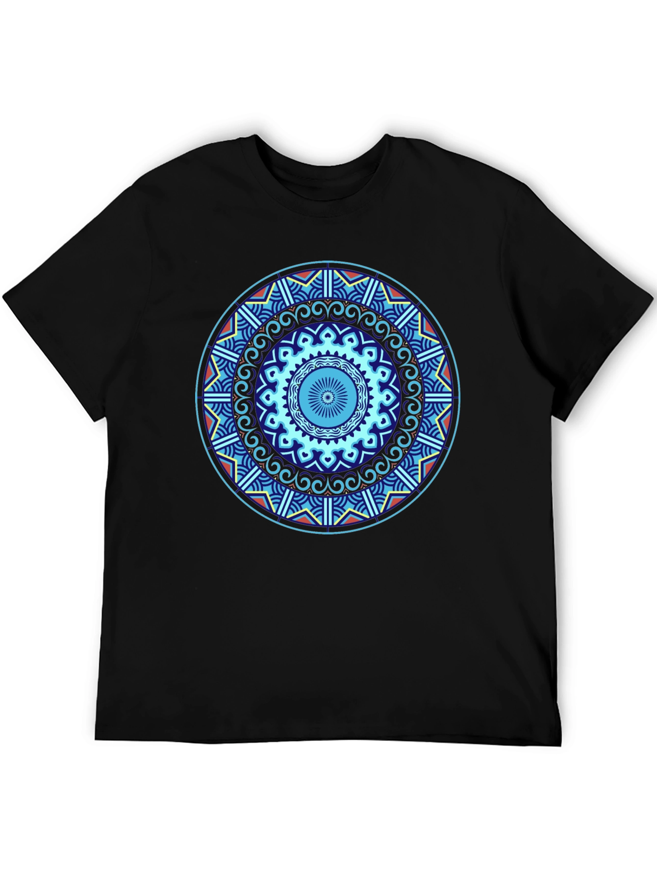 Black Mandala Graphic Tee - Unique Geometric Design view 5