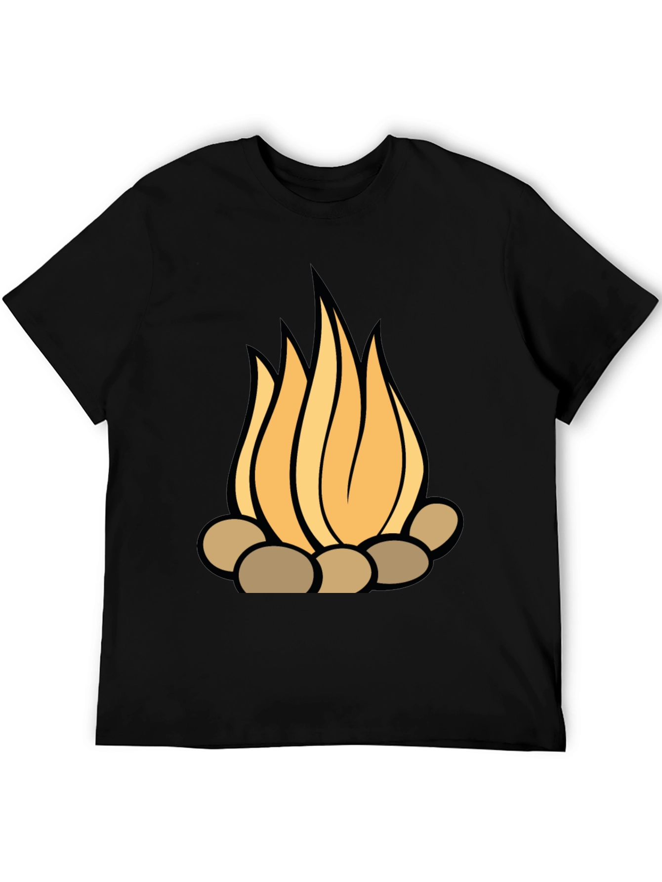 Black Campfire Graphic Tee - Stylish Black T-Shirt view 5