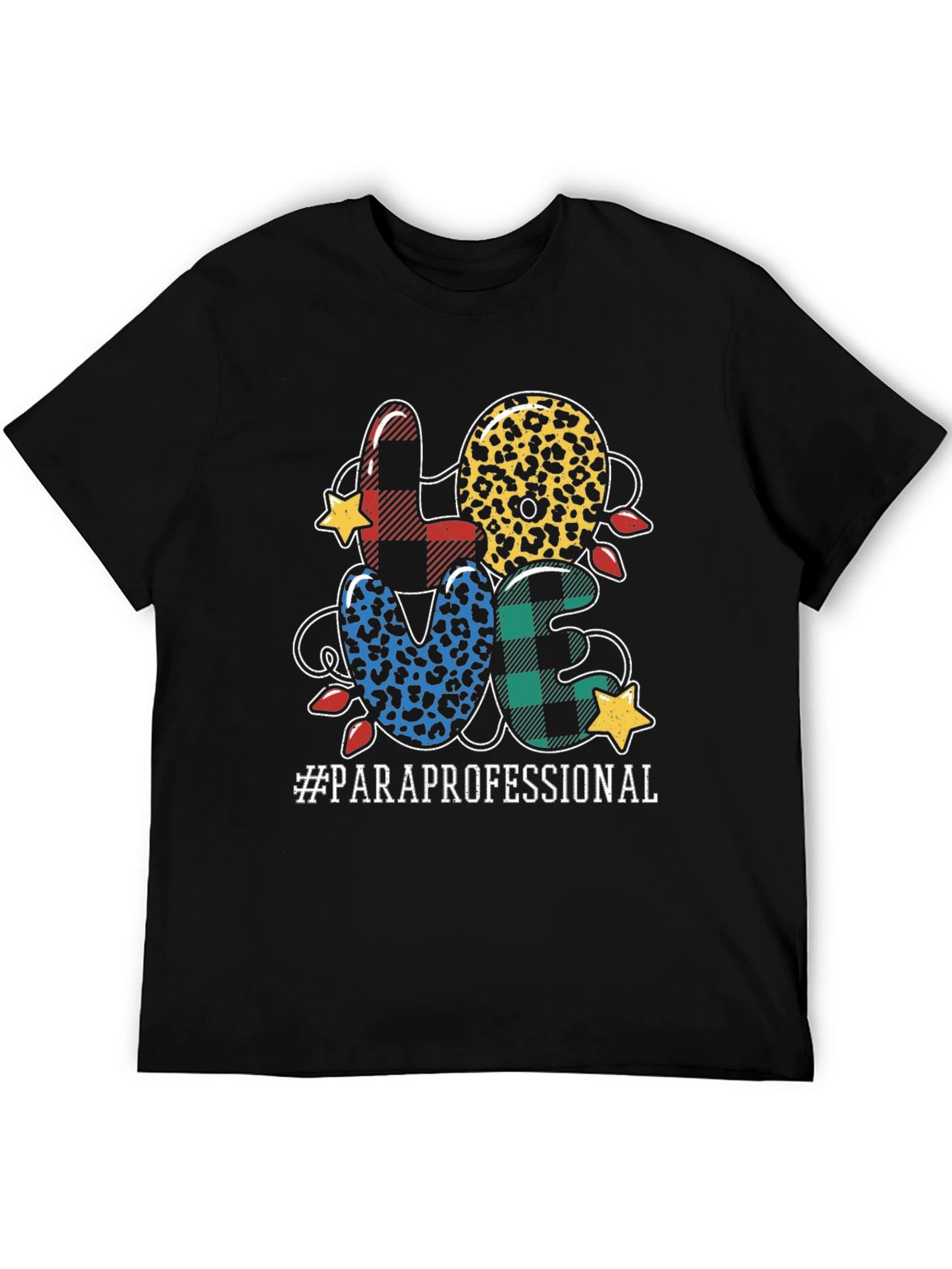 Black Paraprofessional Love T-Shirt view 5