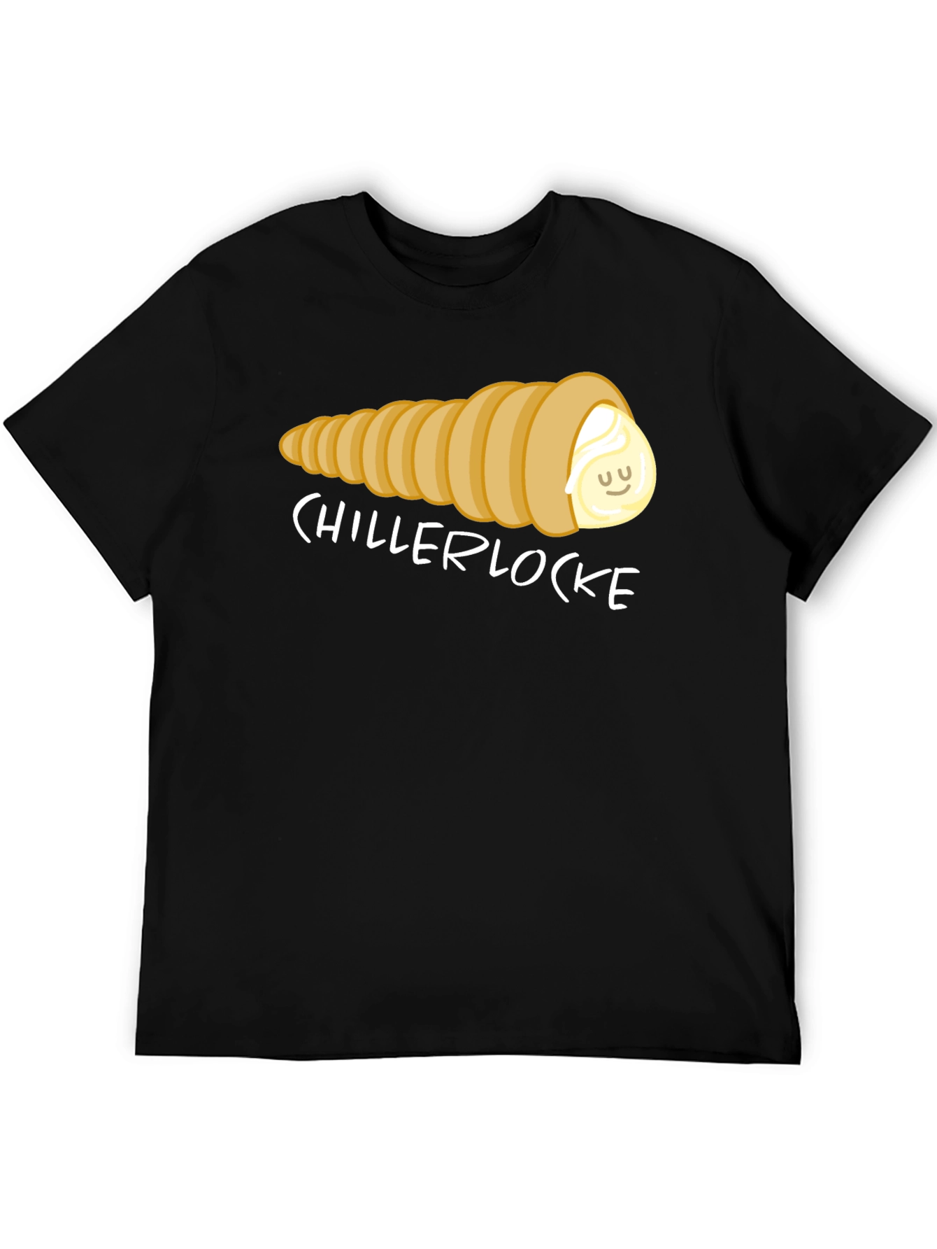 Chillerlocke Cream Horn T-Shirt - Novelty Pastry Tee - 5