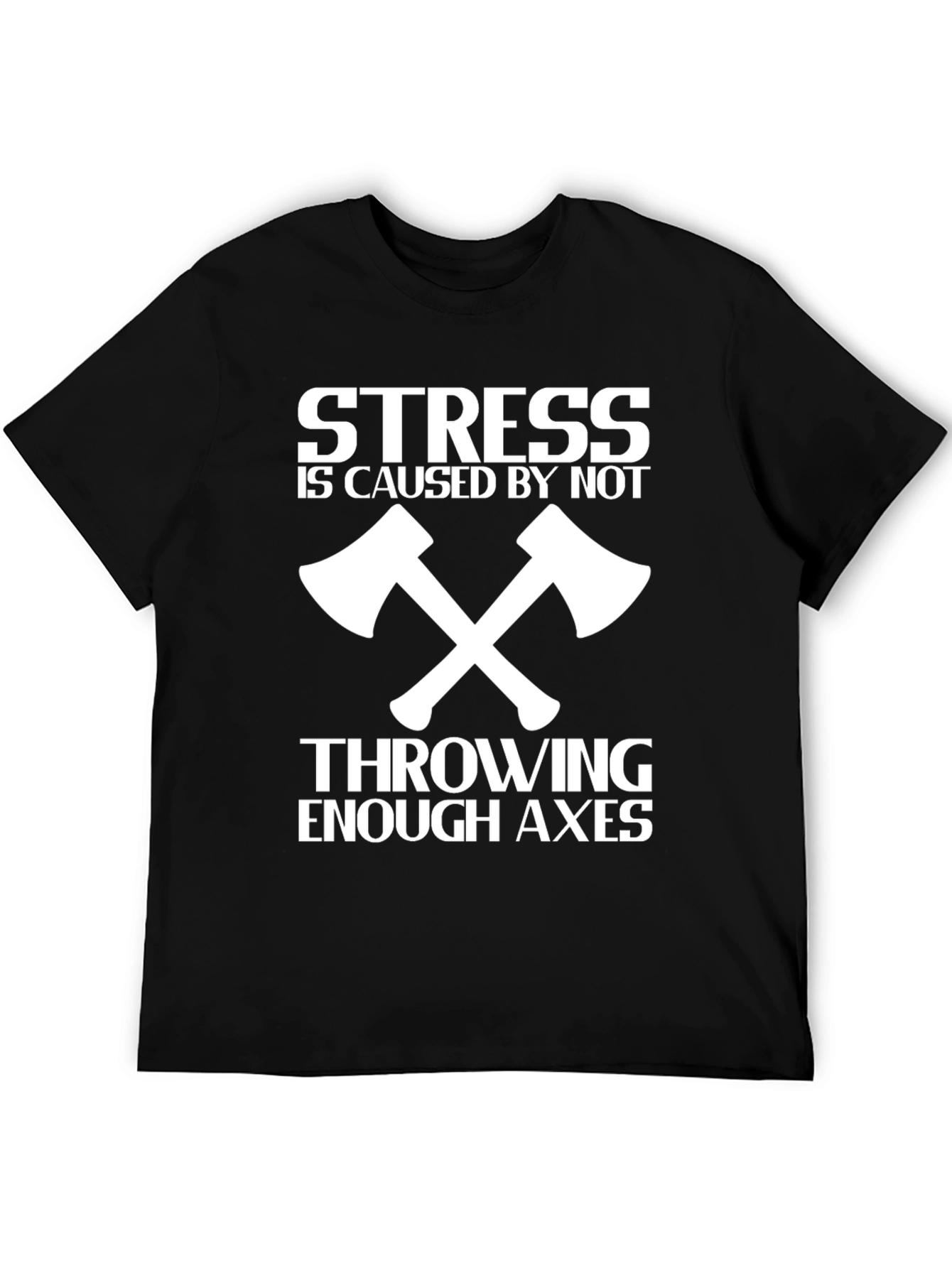 Black Stress Axes Throwing T-Shirt view 5
