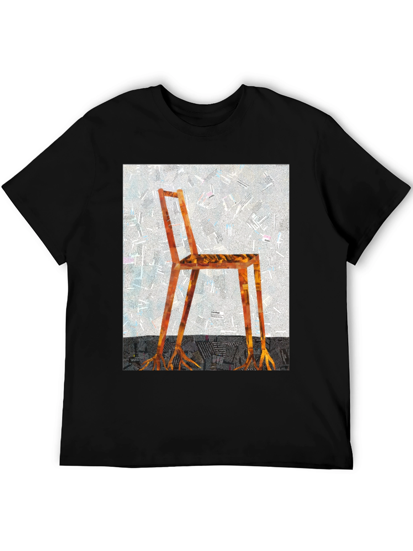 Black Artistic Chair Graphic Tee - Unique Design, Comfortable Fit view 5