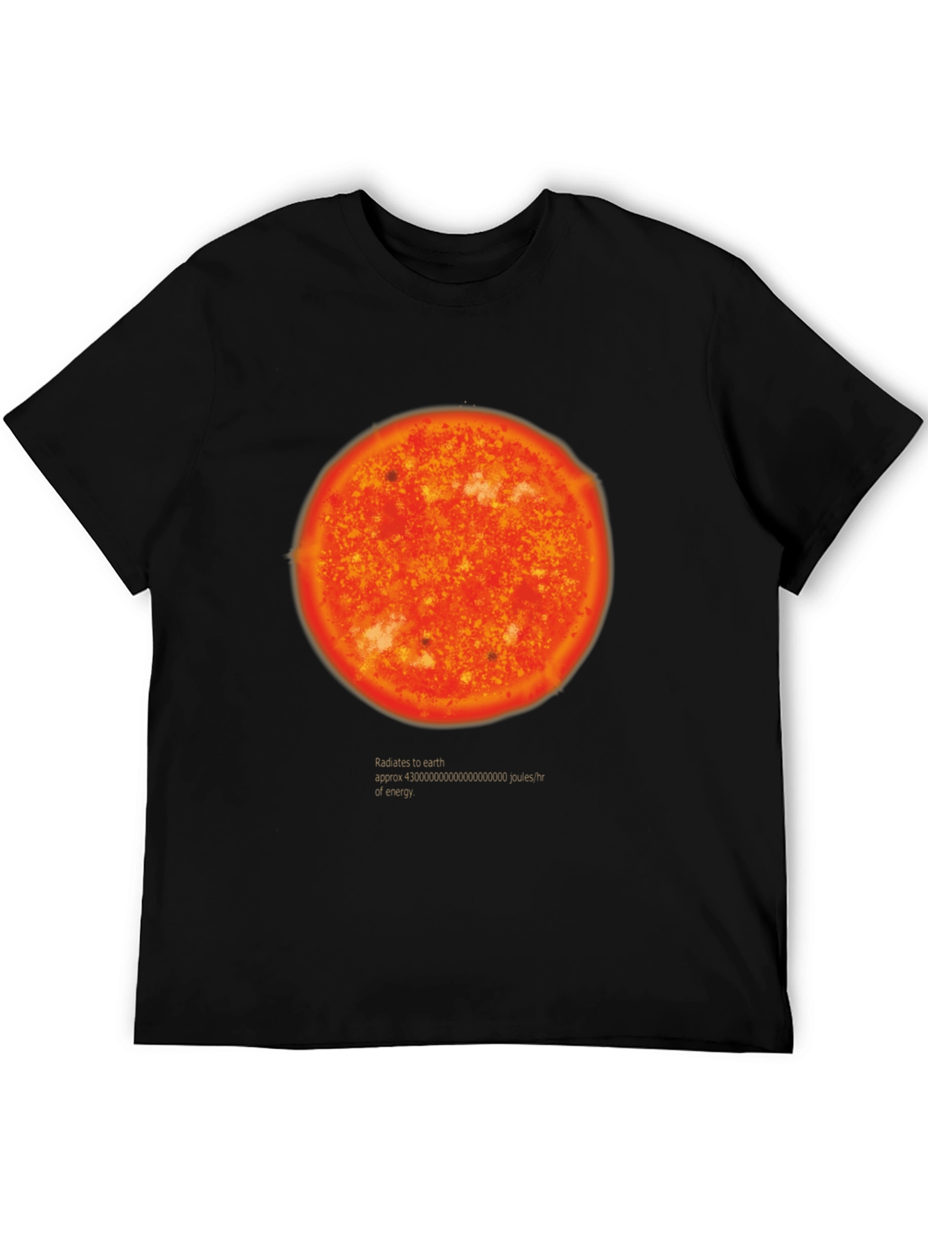 Black Radiates Energy T-Shirt - Black Graphic Tee view 5