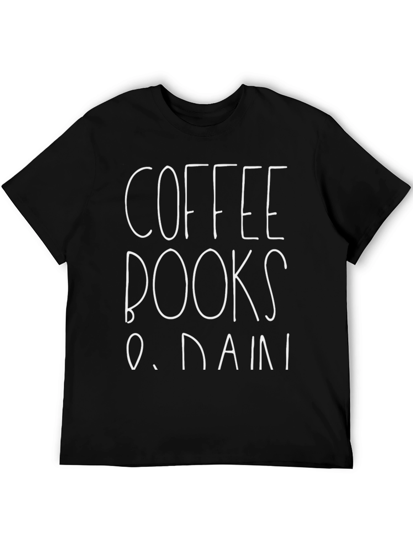 Black Coffee Books & Rain T-Shirt - Unisex Tee view 5