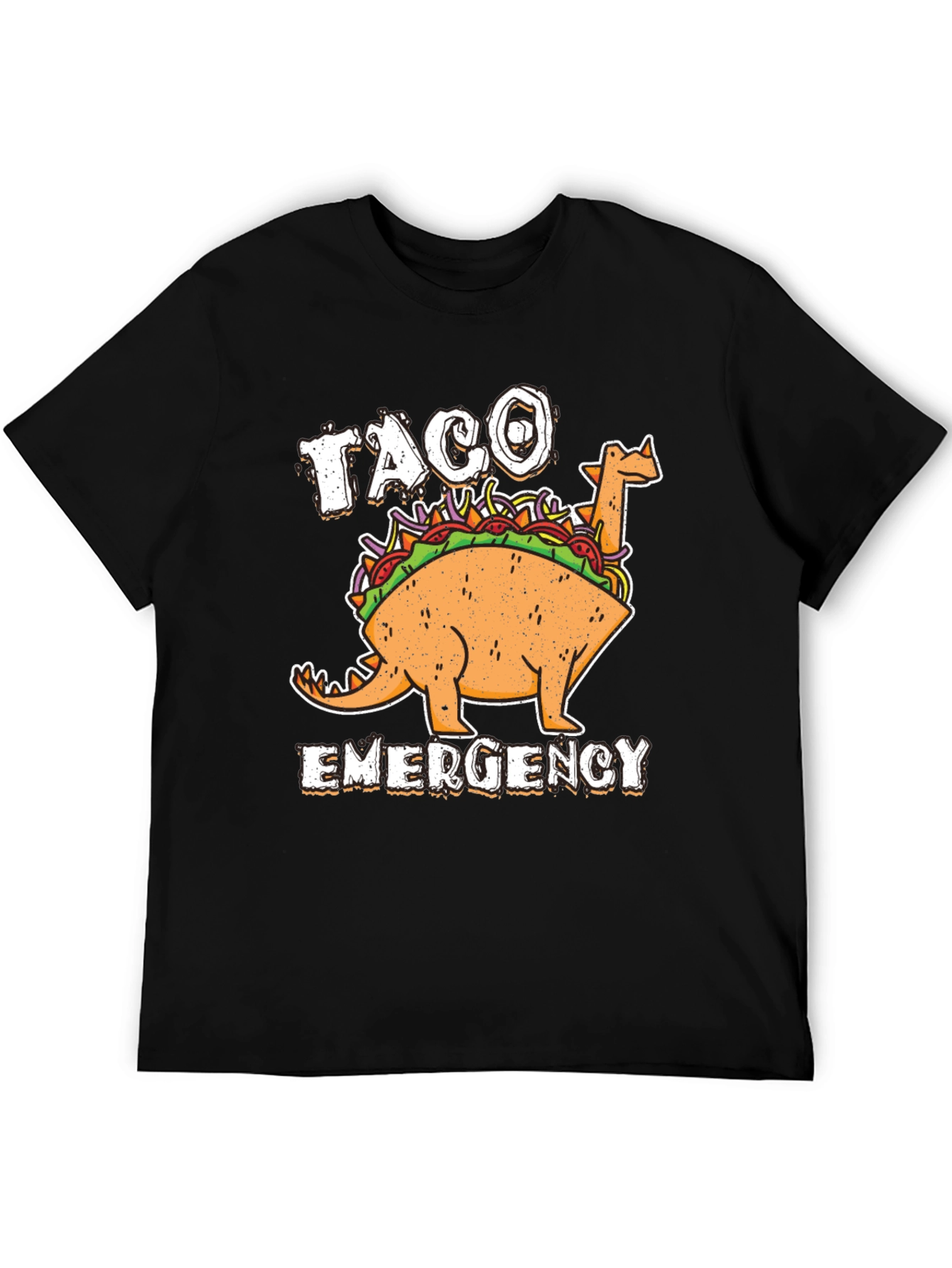 Black Taco Emergency T-Shirt - Novelty Foodie Tee view 5