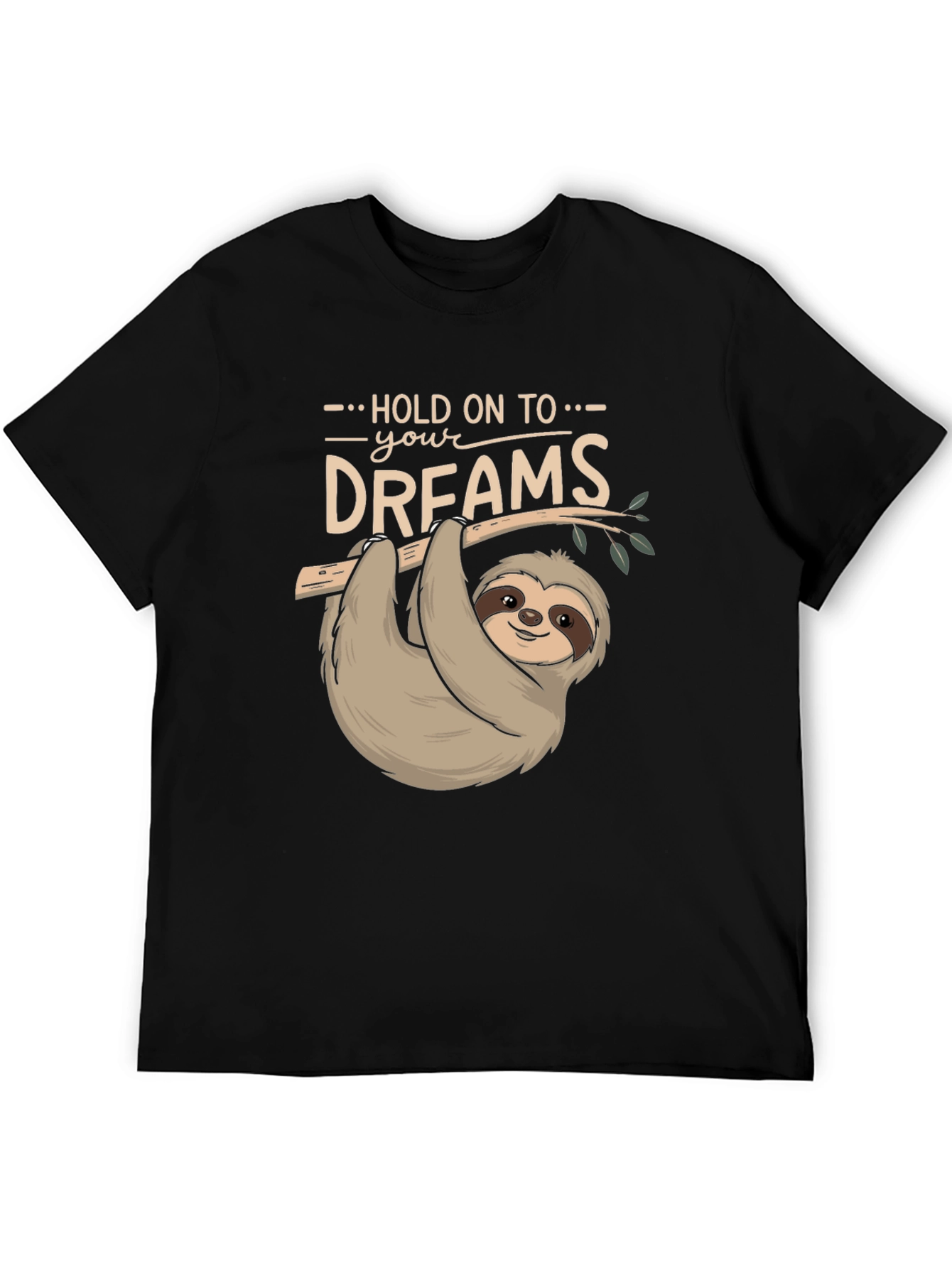 Black Sloth Dreams T-Shirt - Cute & Comfy view 5
