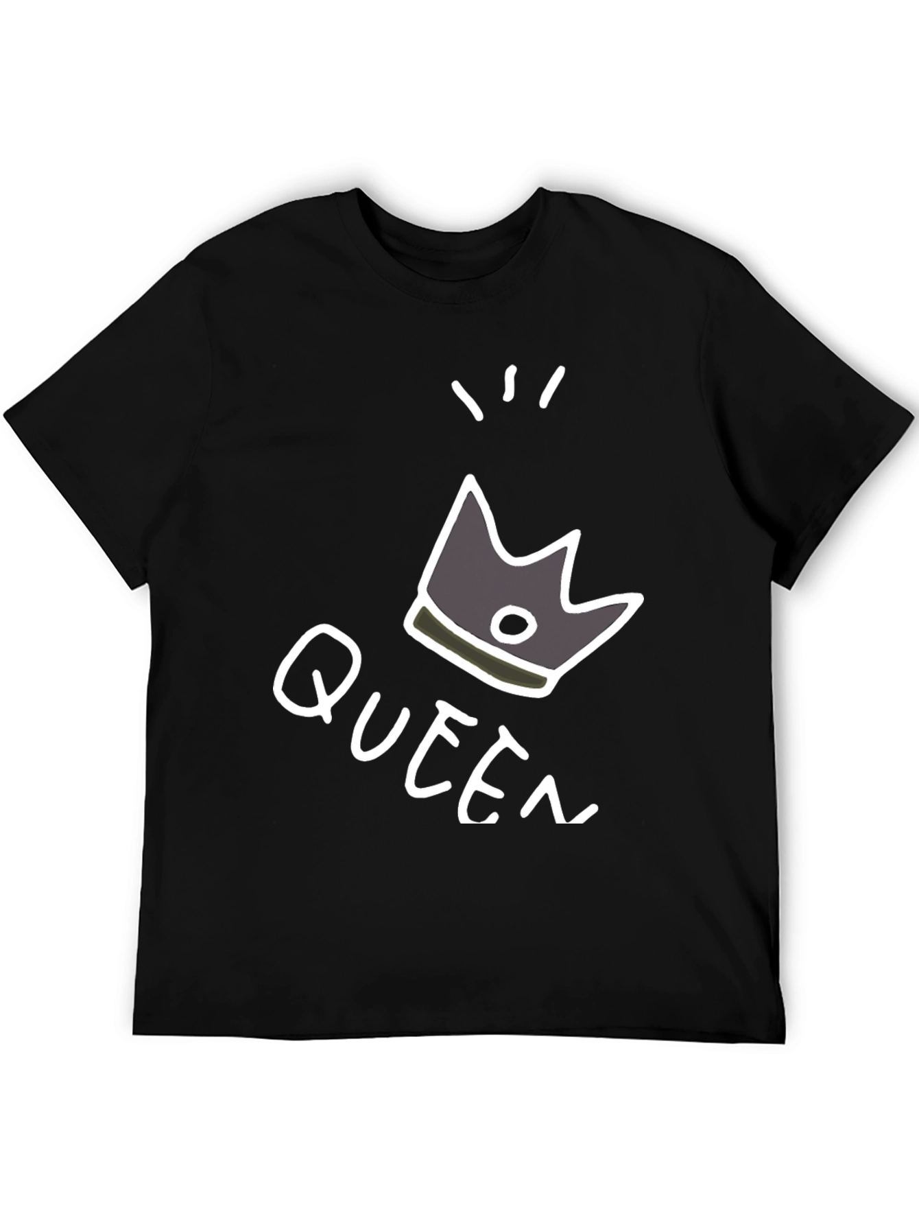 Black Queen Crown Graphic Black T-Shirt view 5