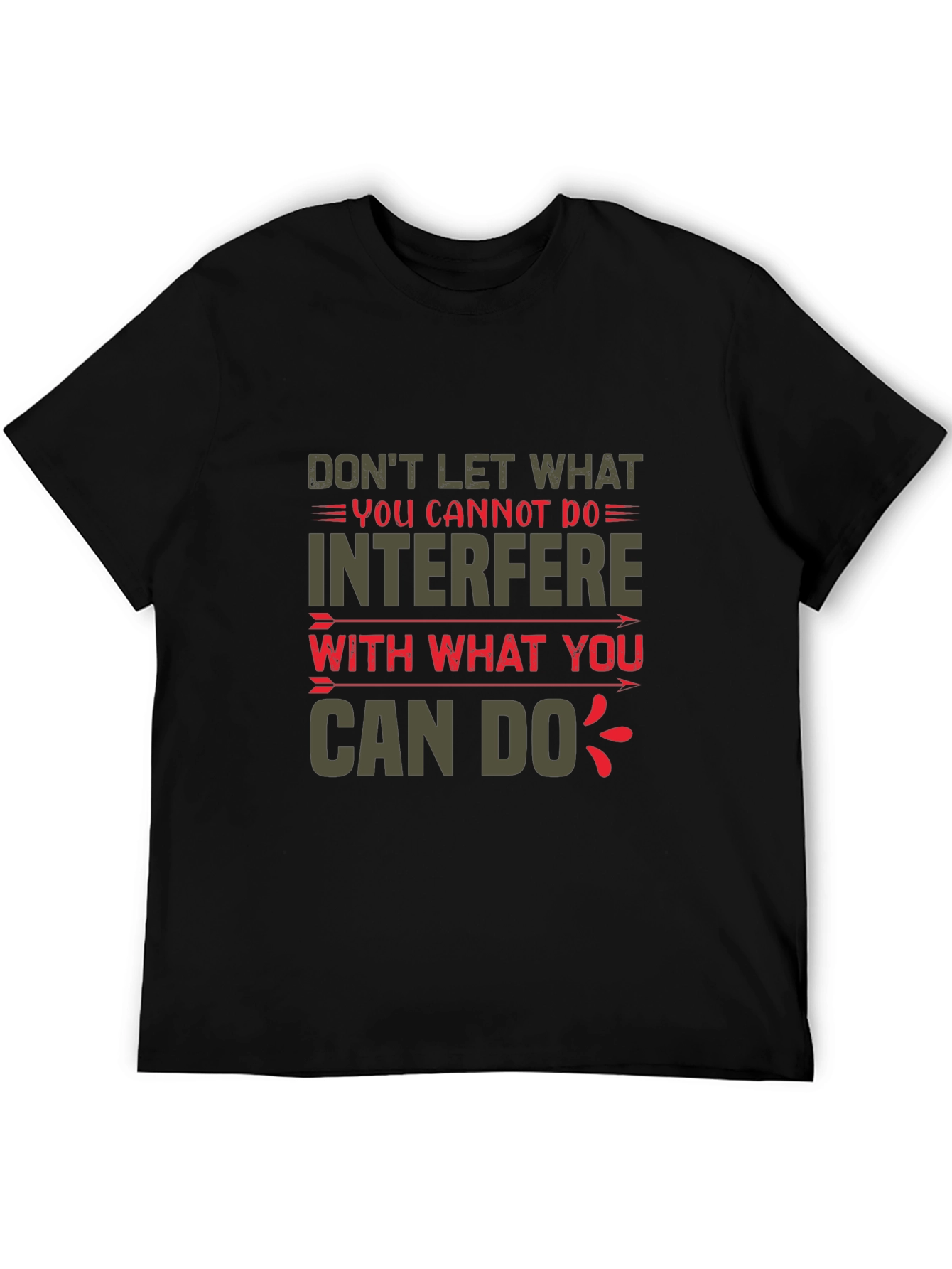 Black Motivational Graphic T-Shirt - Positive Quote Tee view 5