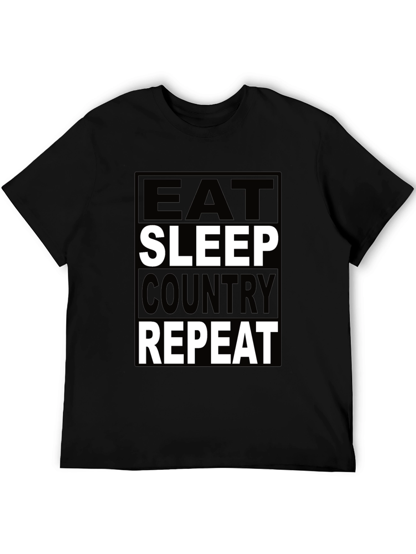 Black Eat Sleep Country Repeat Graphic Tee view 5