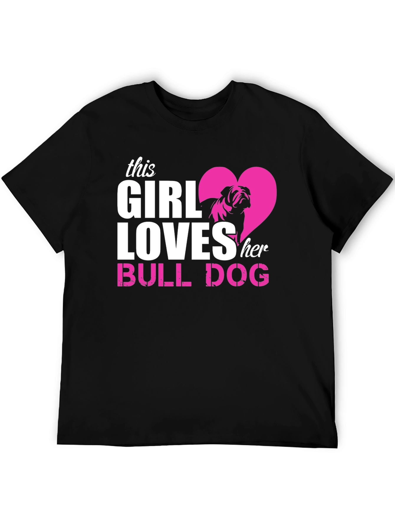 Black Girl Loves Bulldog T-Shirt view 5