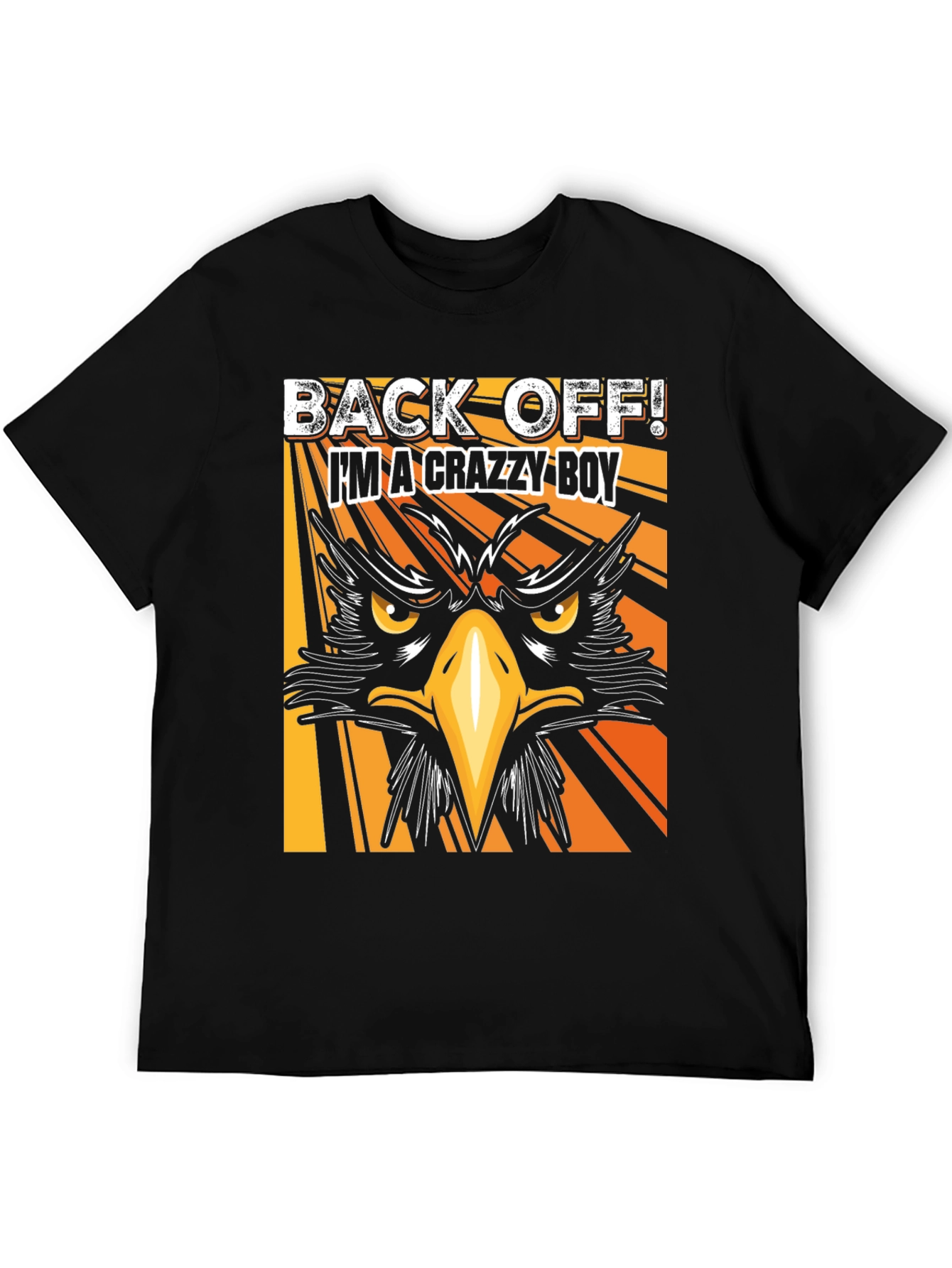 Black Crazy Boy Graphic T-Shirt - Black Tee view 5