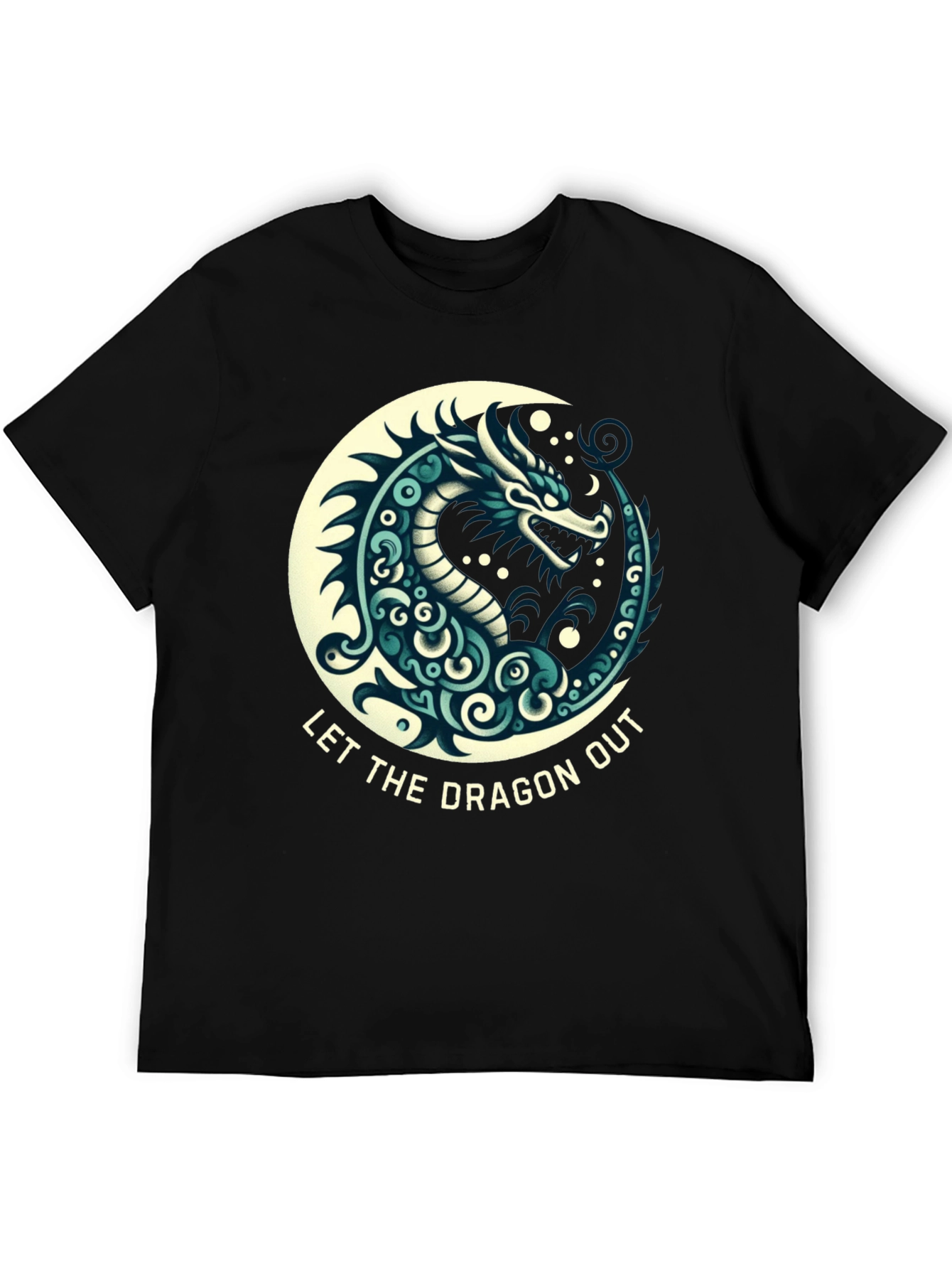 Black Let The Dragon Out Black T-Shirt view 5