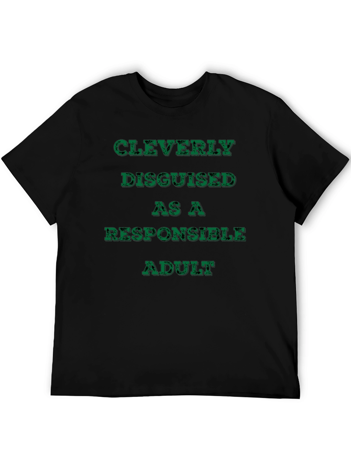 Black Cleverly Disguised Responsible Adult Graphic Tee view 5