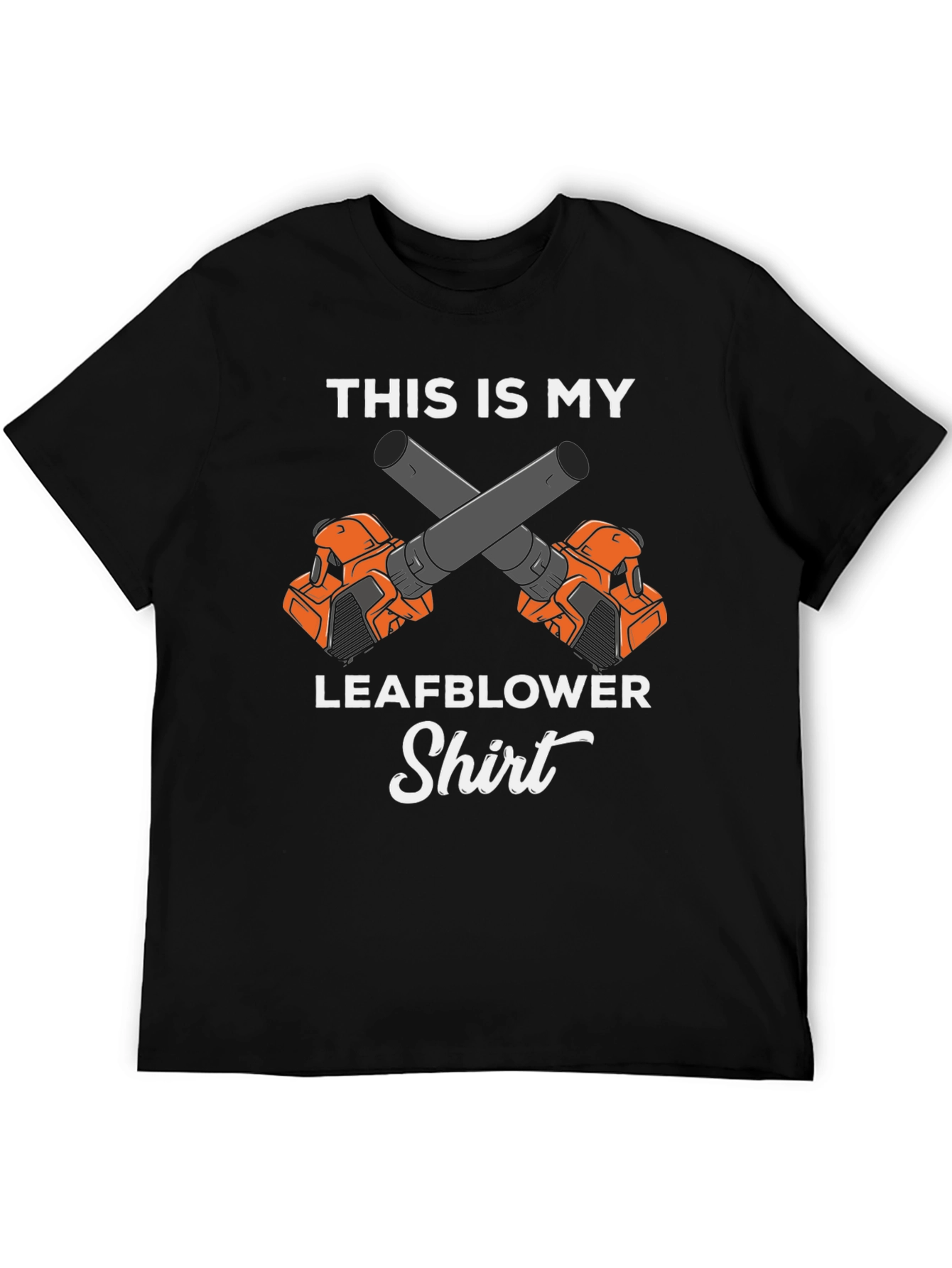 Black Leaf Blower Shirt - Funny Gardening Tee view 5