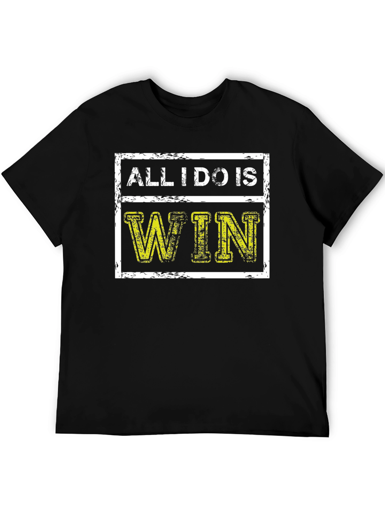 Black All I Do Is Win Graphic T-Shirt view 5