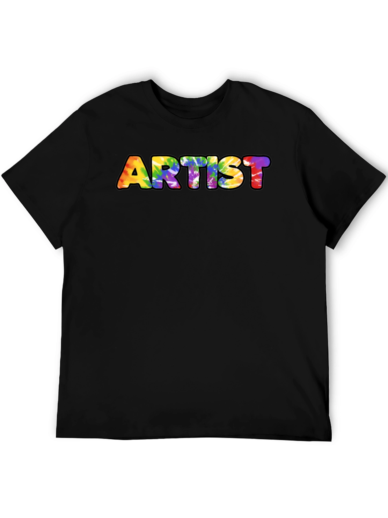 Black Artist Tie Dye Graphic Tee view 5