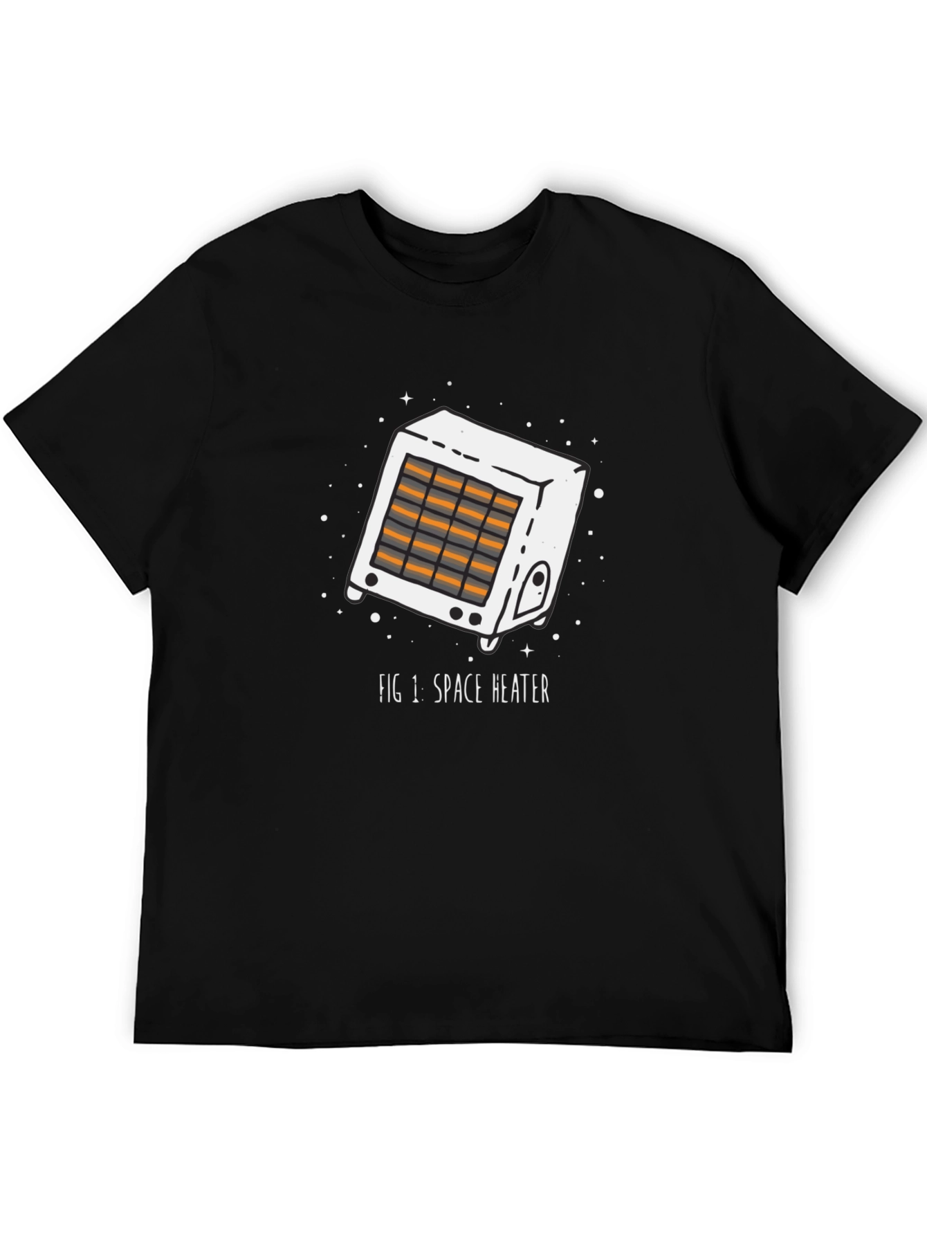 Black Space Heater Graphic Tee - Unique Novelty T-Shirt view 5
