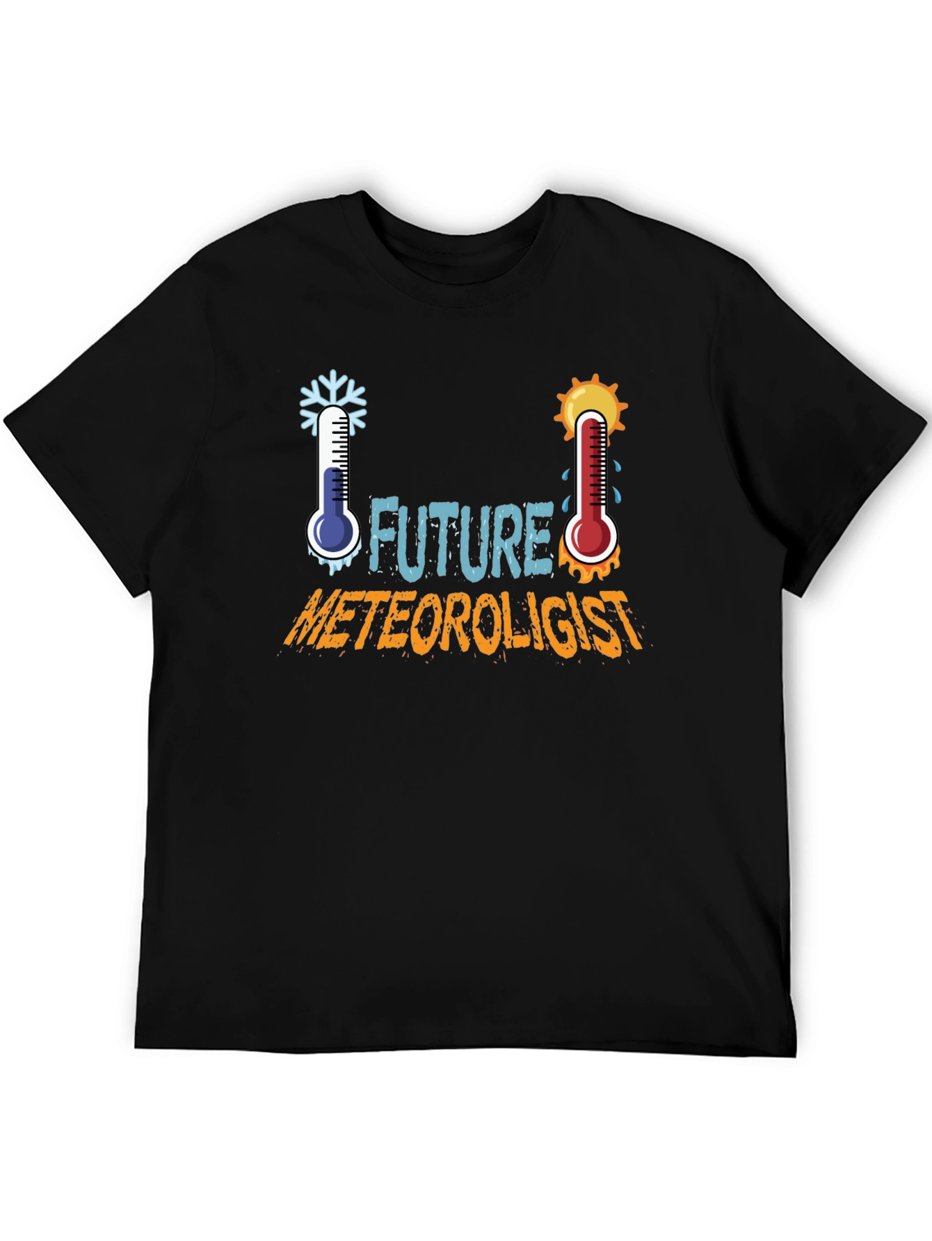 Black Future Meteorologist T-Shirt view 5