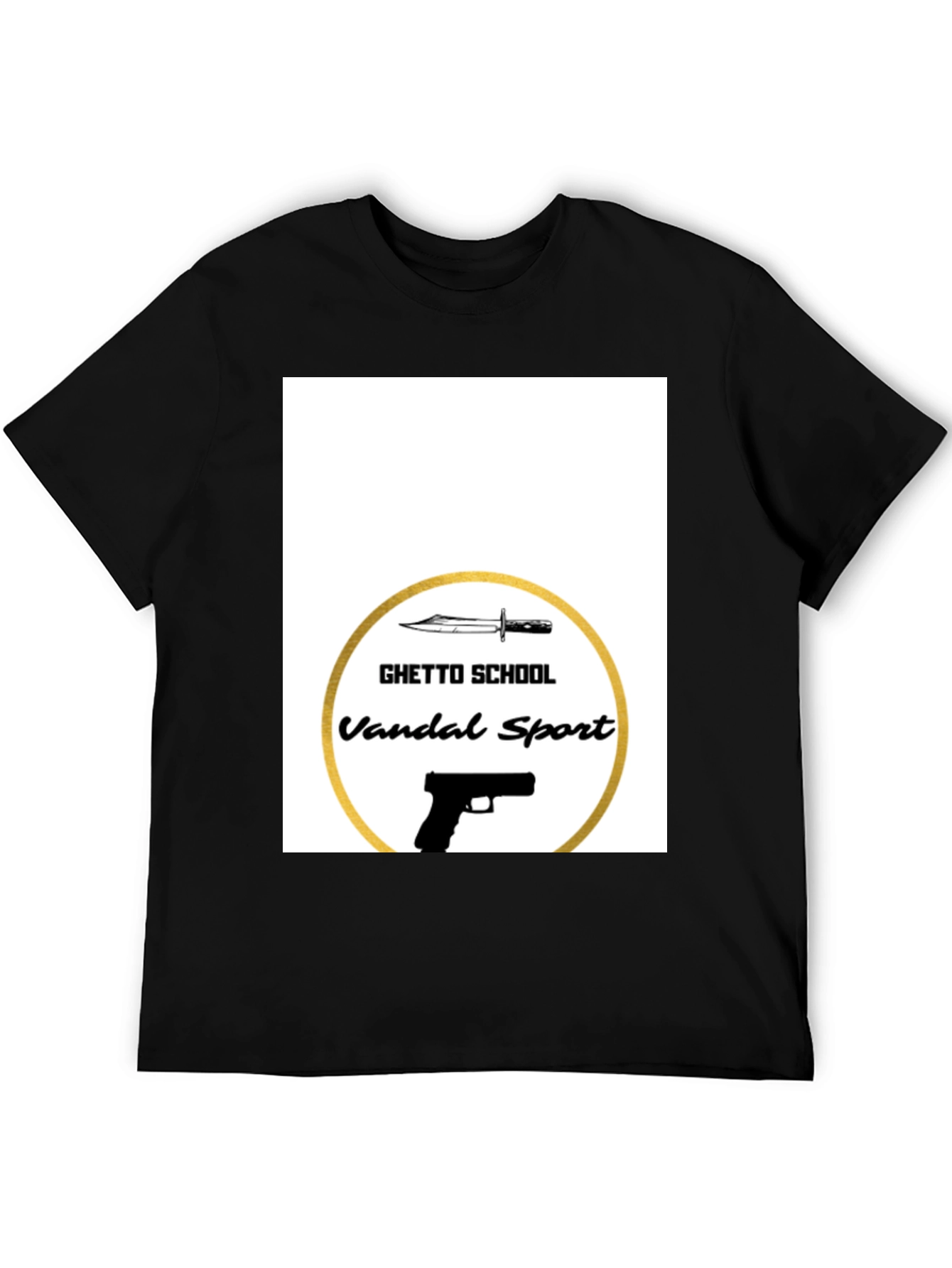 Black Ghetto School Vandal Sport Graphic Tee - Black view 5