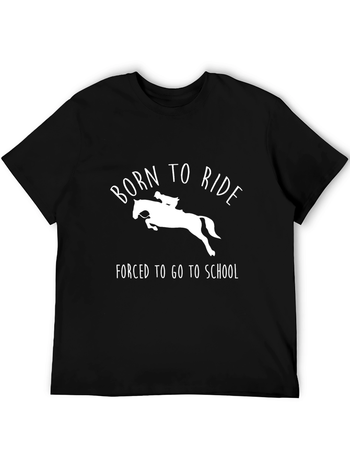 Black Born to Ride T-Shirt - Equestrian Lover Tee view 5