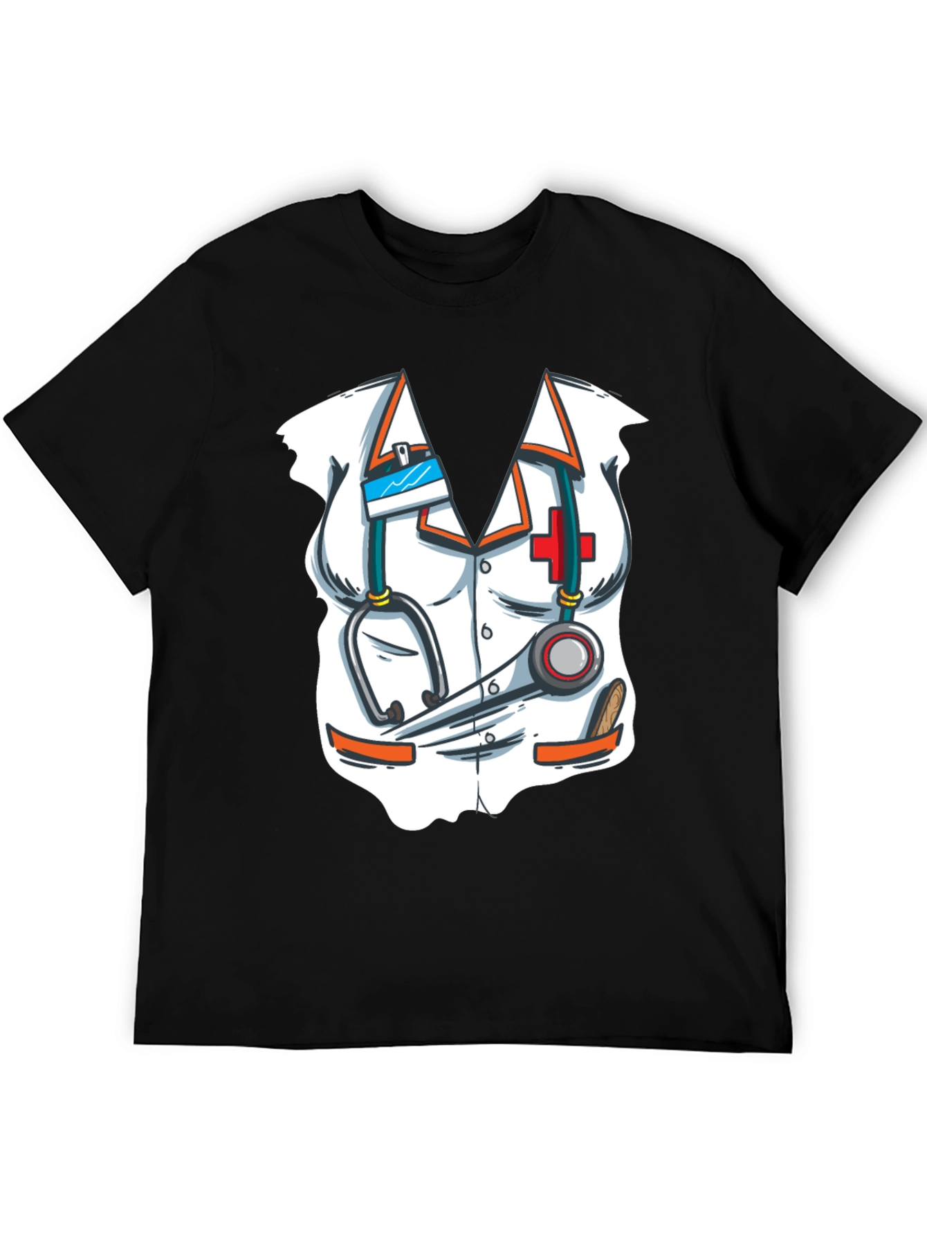 Black Nurse Costume T-Shirt - Novelty Graphic Tee view 5