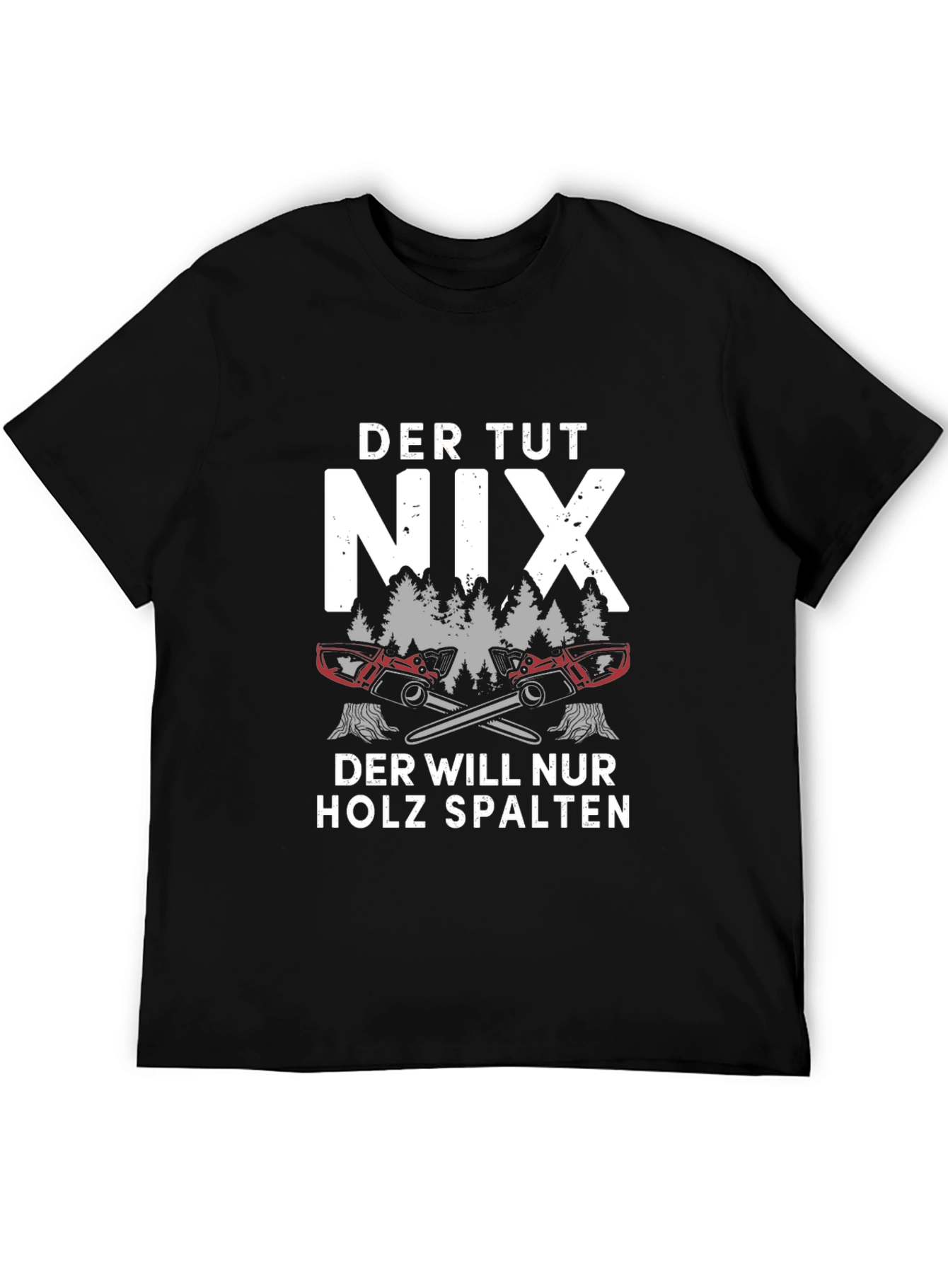 Black Funny Lumberjack "Der Tut Nix" Black T-Shirt view 5