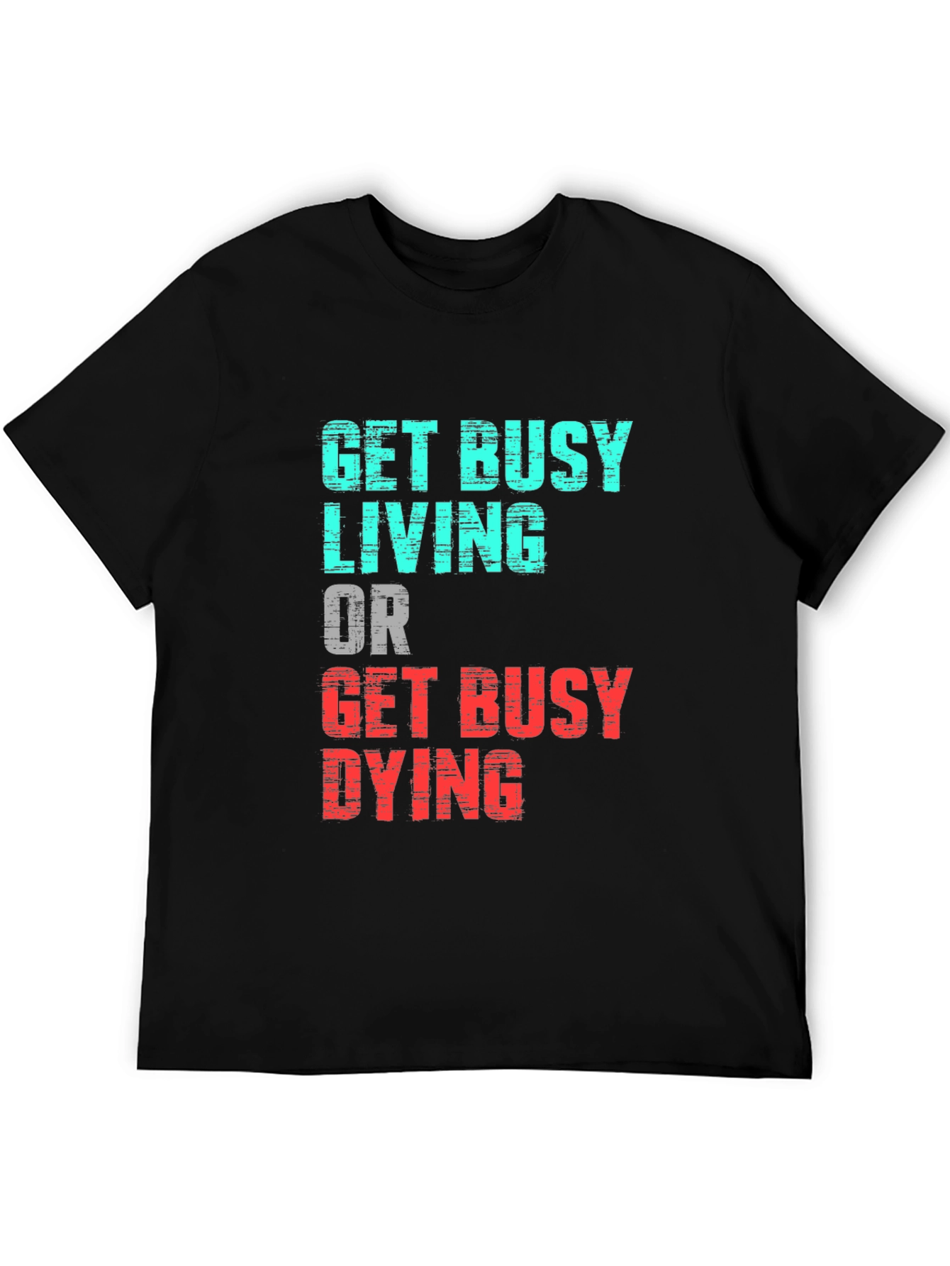 Black Get Busy Living Graphic Tee view 5