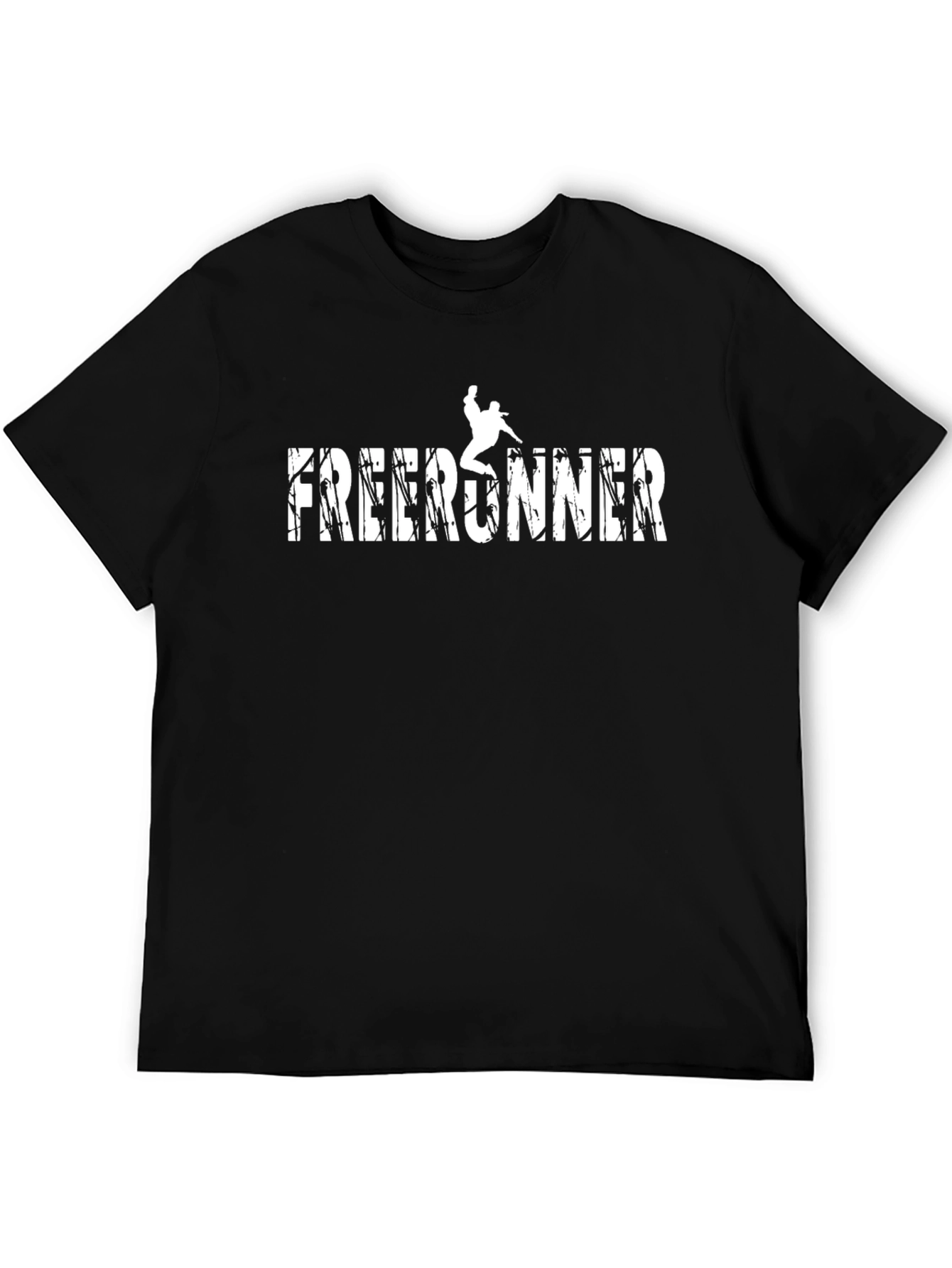 Black Freerunner Graphic T-Shirt - Black Casual Tee view 5