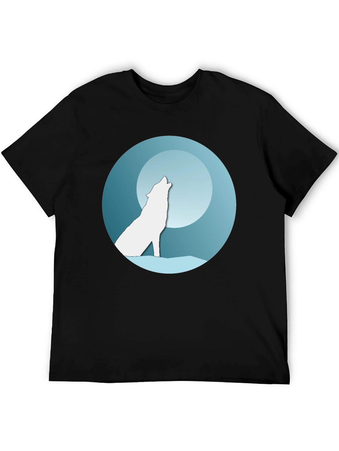 Black Wolf Moon Graphic Tee - Black T-Shirt view 5