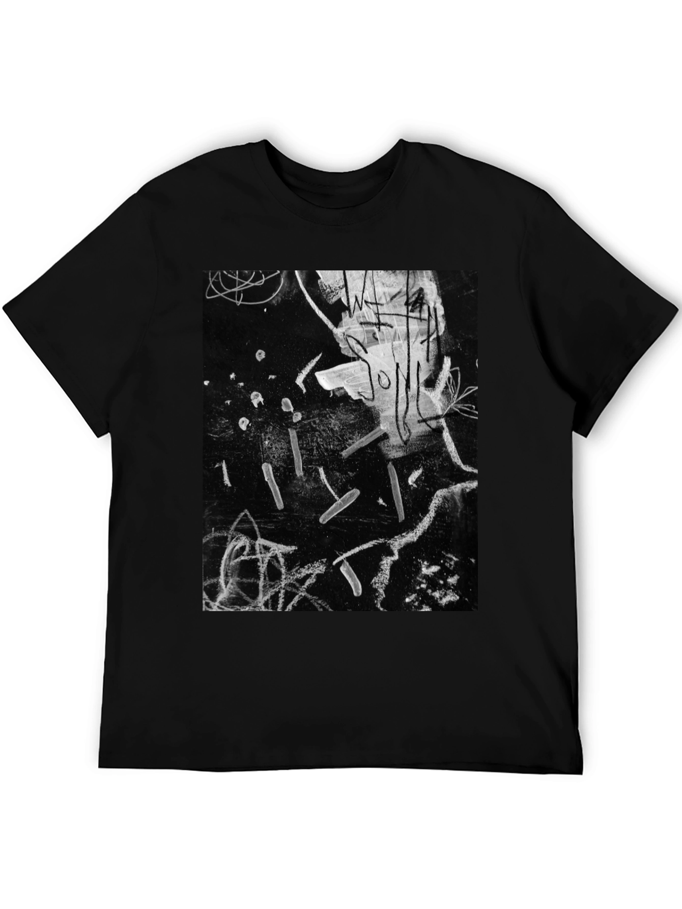 Black Abstract Art Black T-Shirt view 5