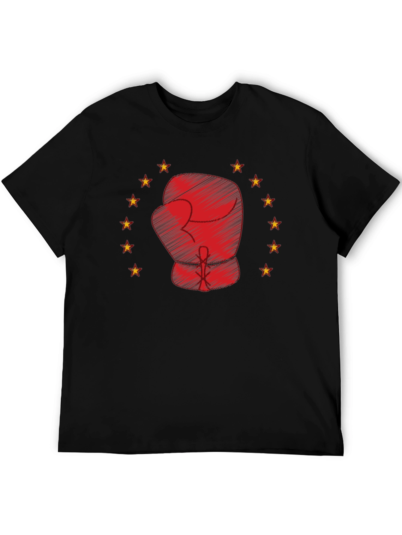 Black Boxing Glove Star T-Shirt - Graphic Tee view 5