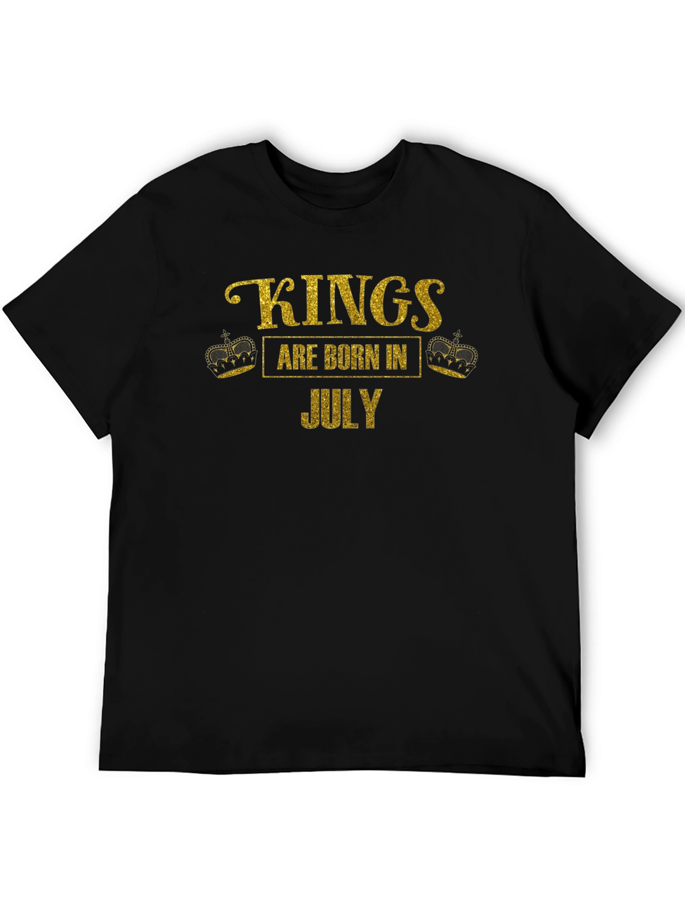 Black Kings Are Born in July Black T-Shirt view 5